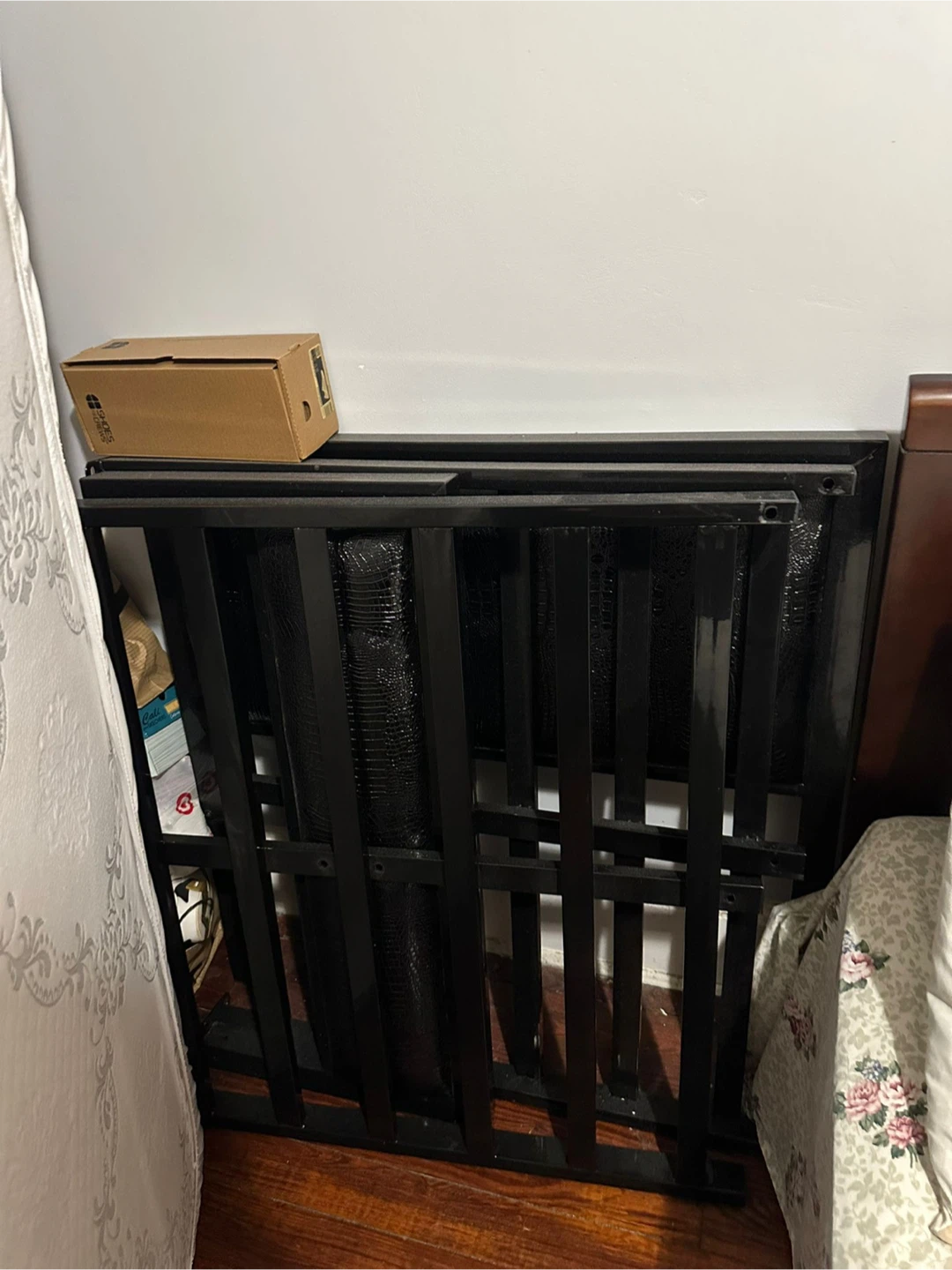 Black Metal Bed Frame & Mattress - photo 2