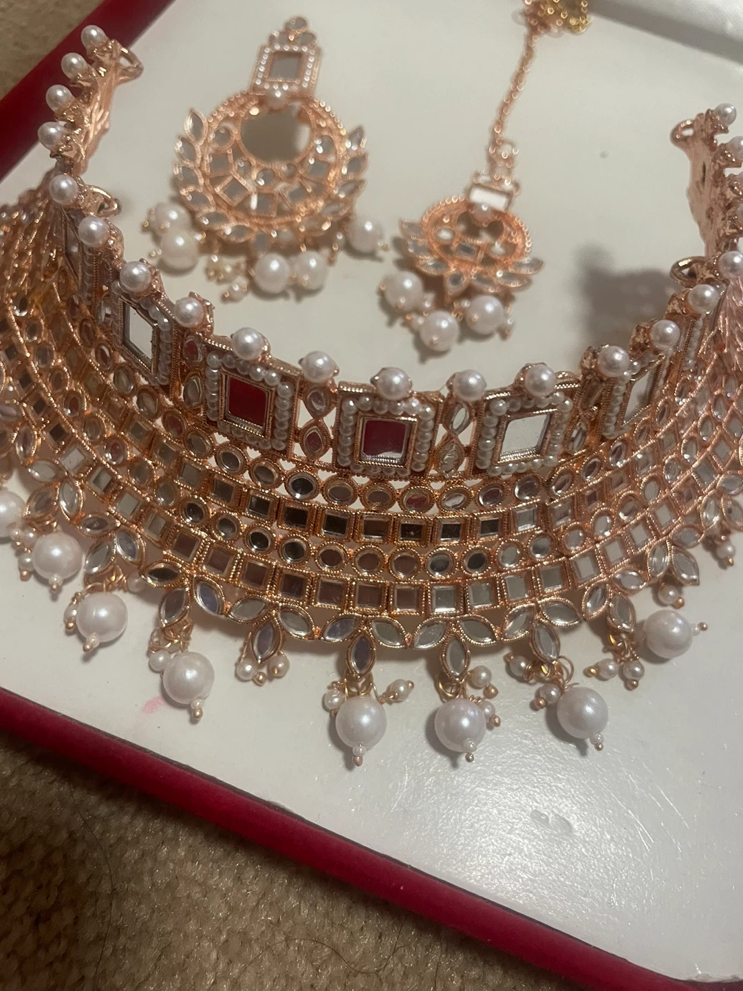 Rose Gold Indian Jewelry Set