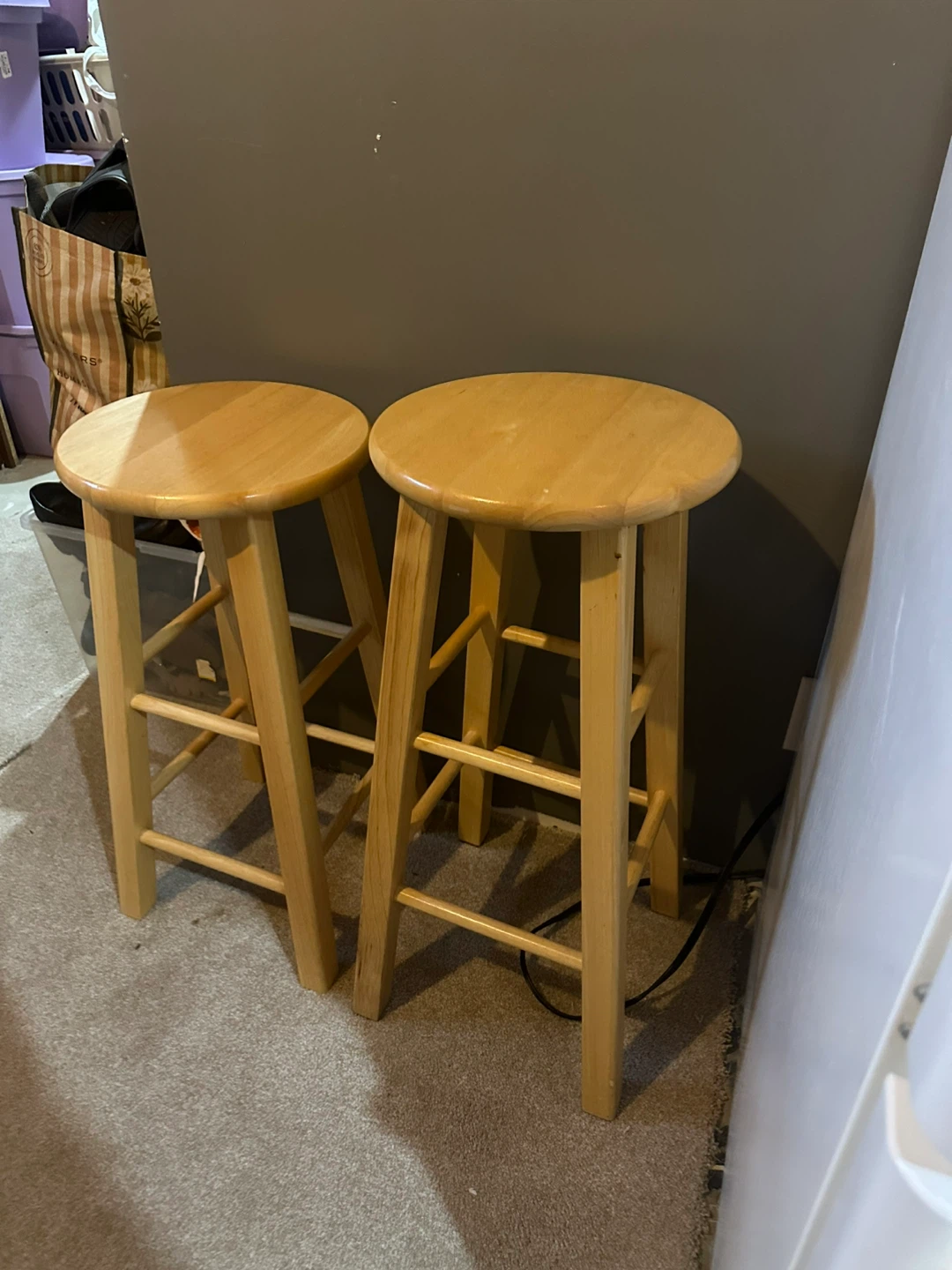 Bar Stools Two Wooden Classic Stools - photo 5