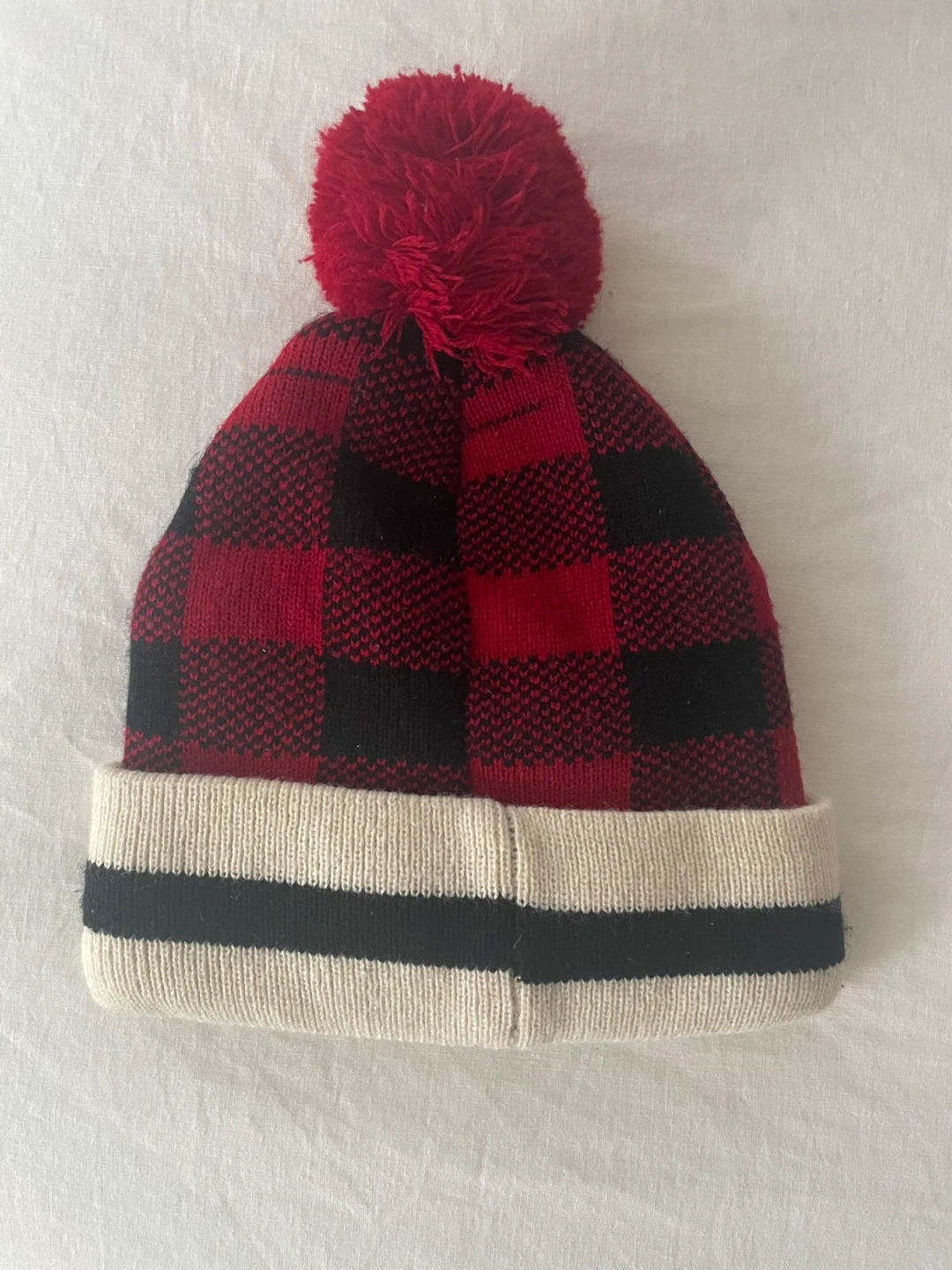 Red & Black Plaid Toque with Maple Leaf - photo 2