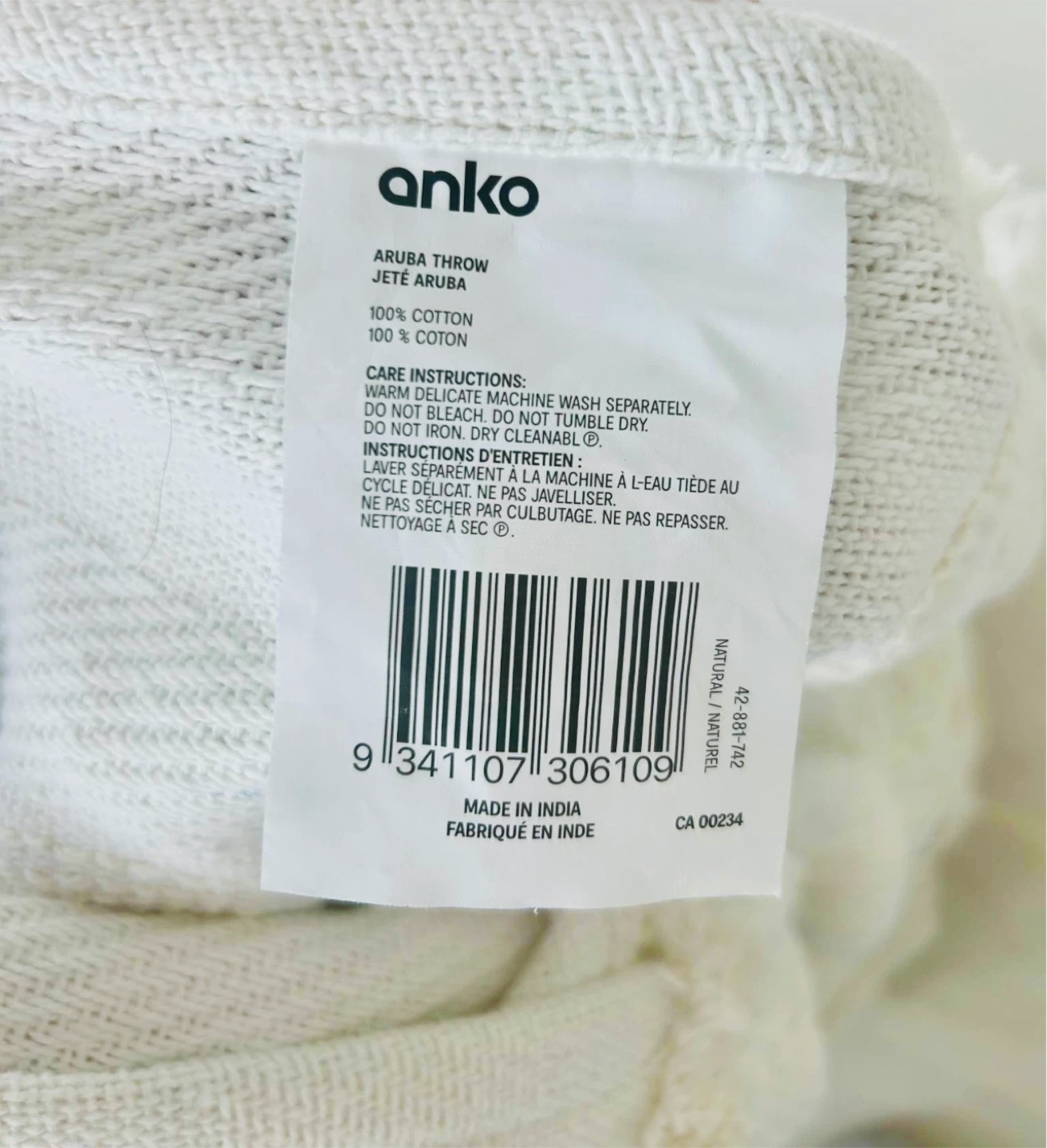 Anko Aruba Throw - 100% Cotton - photo 2