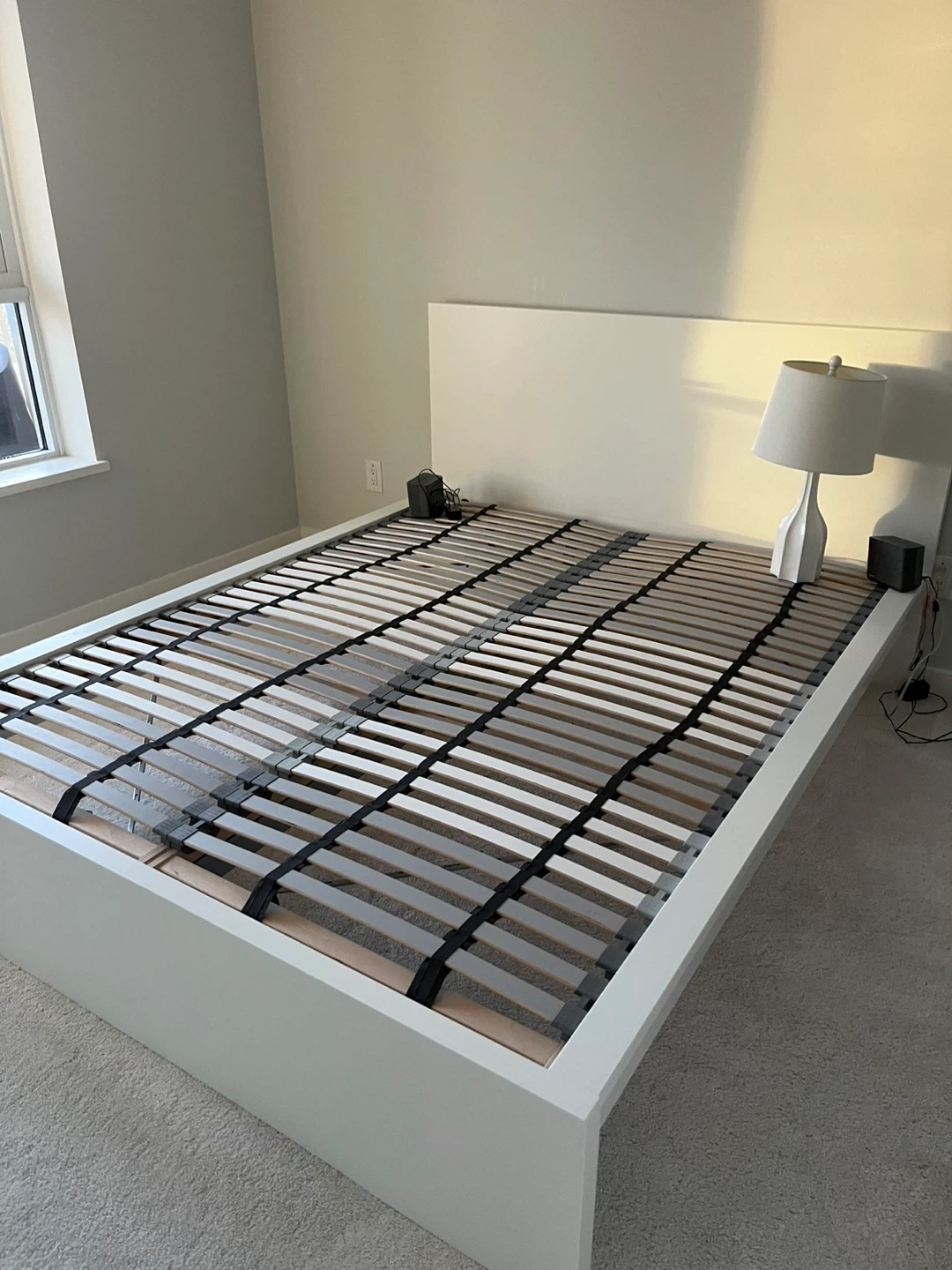 White Platform Bed Frame