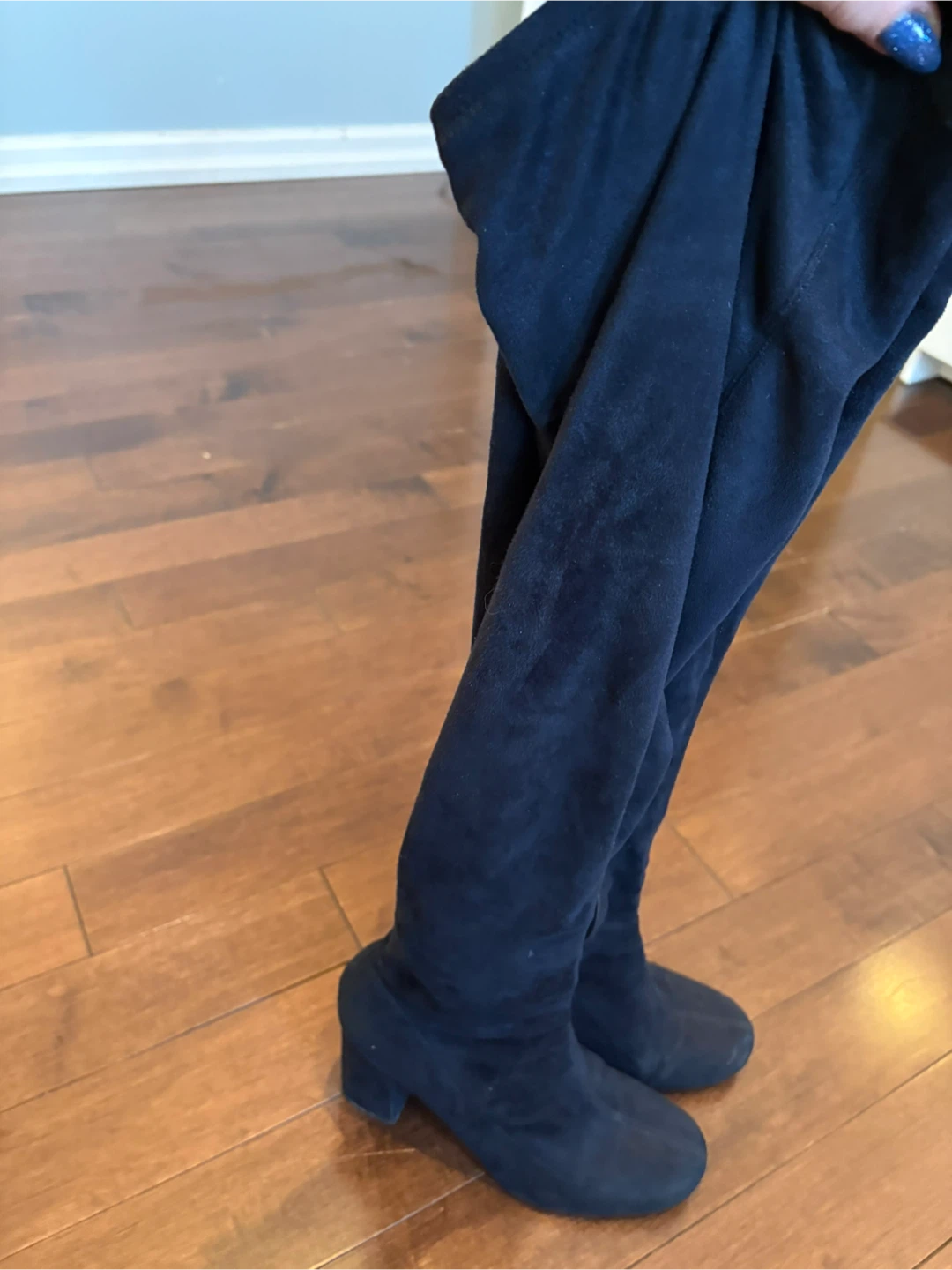 Aldo Blue Suede Over-the-Knee Boots - photo 2