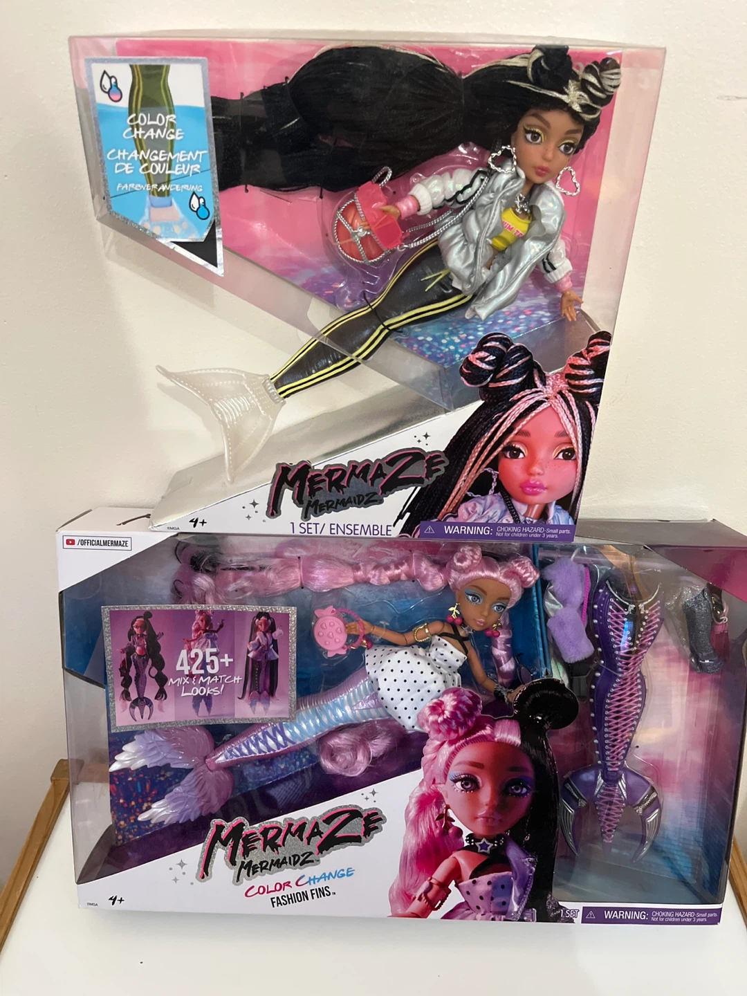 New Mermaze Mermaidz Color Change Fashion Fins Doll