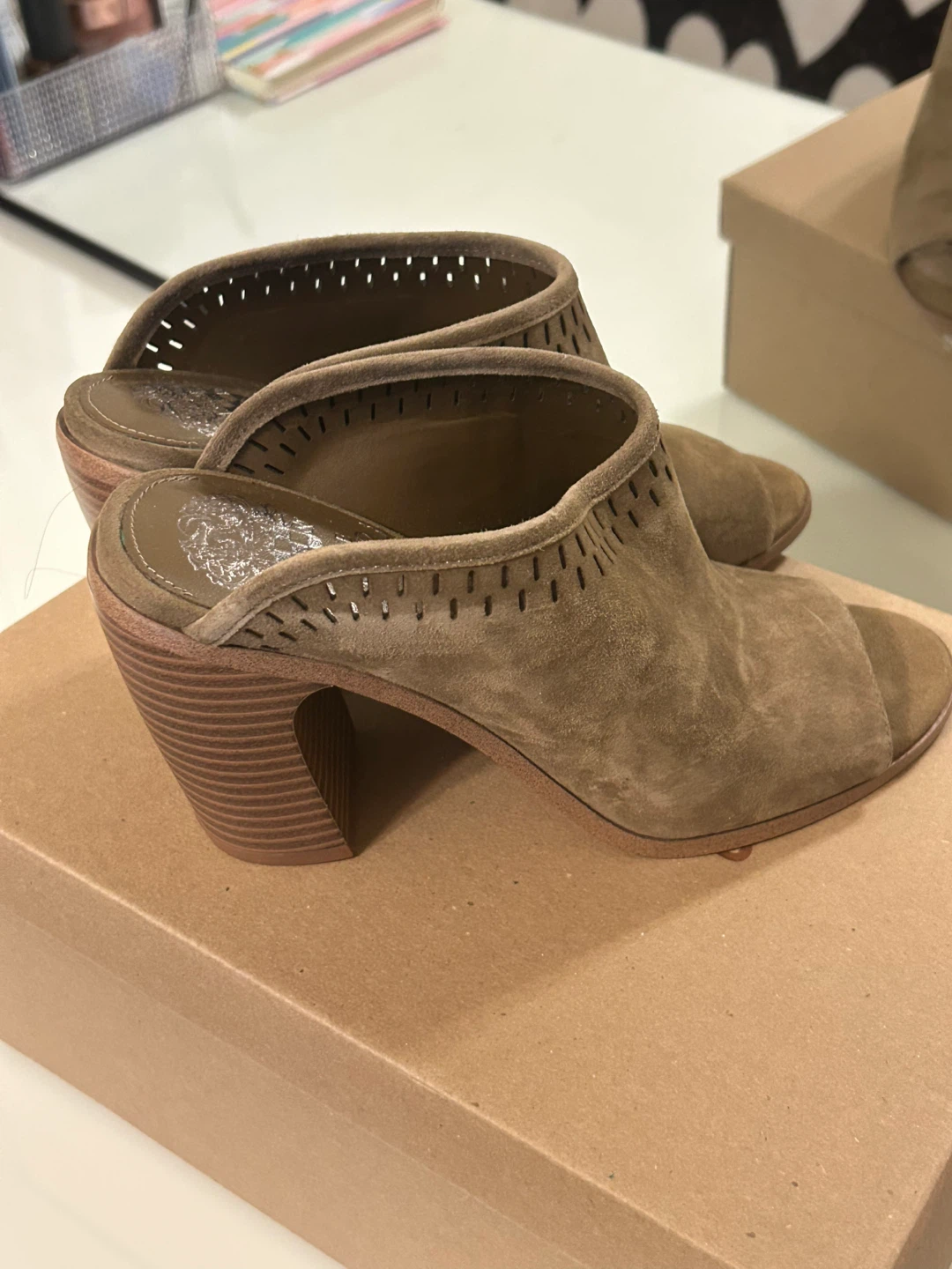 Vince Camuto Suede Mules - Size 6.5