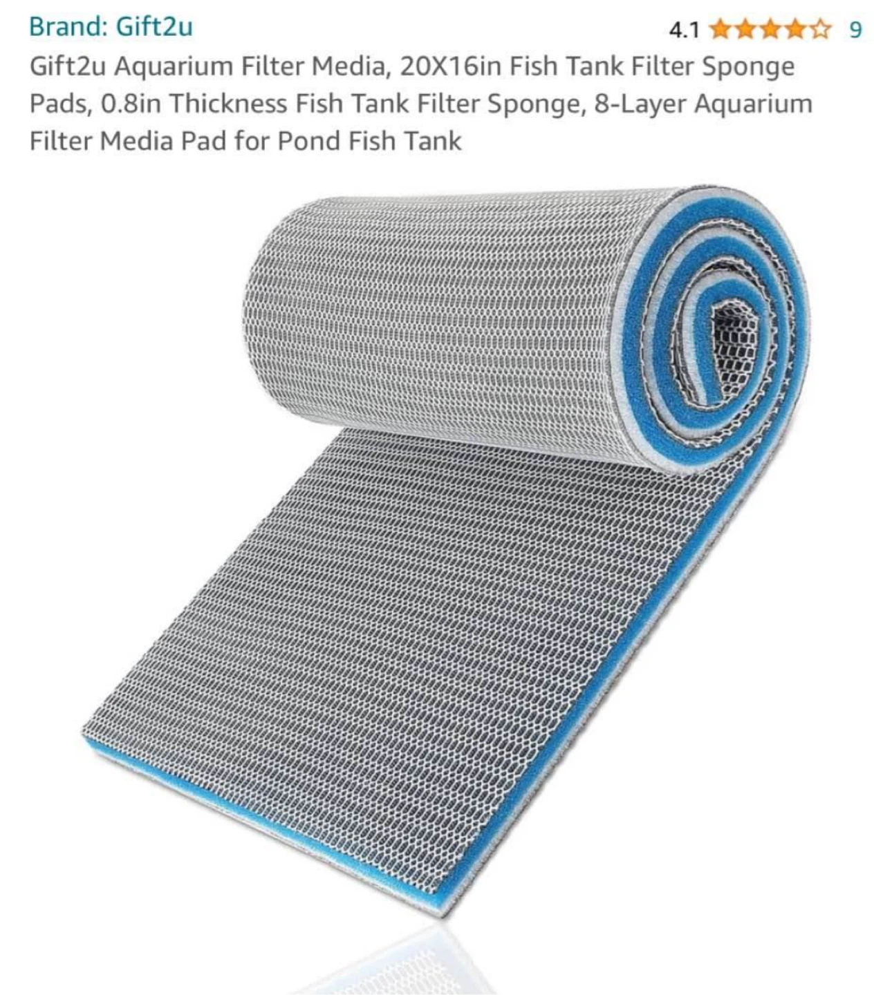 Aquarium Filter Media 20X16in