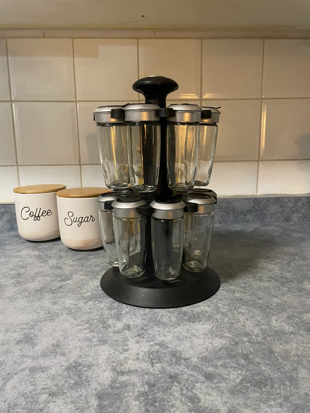 Spice Rack Carousel Organizer