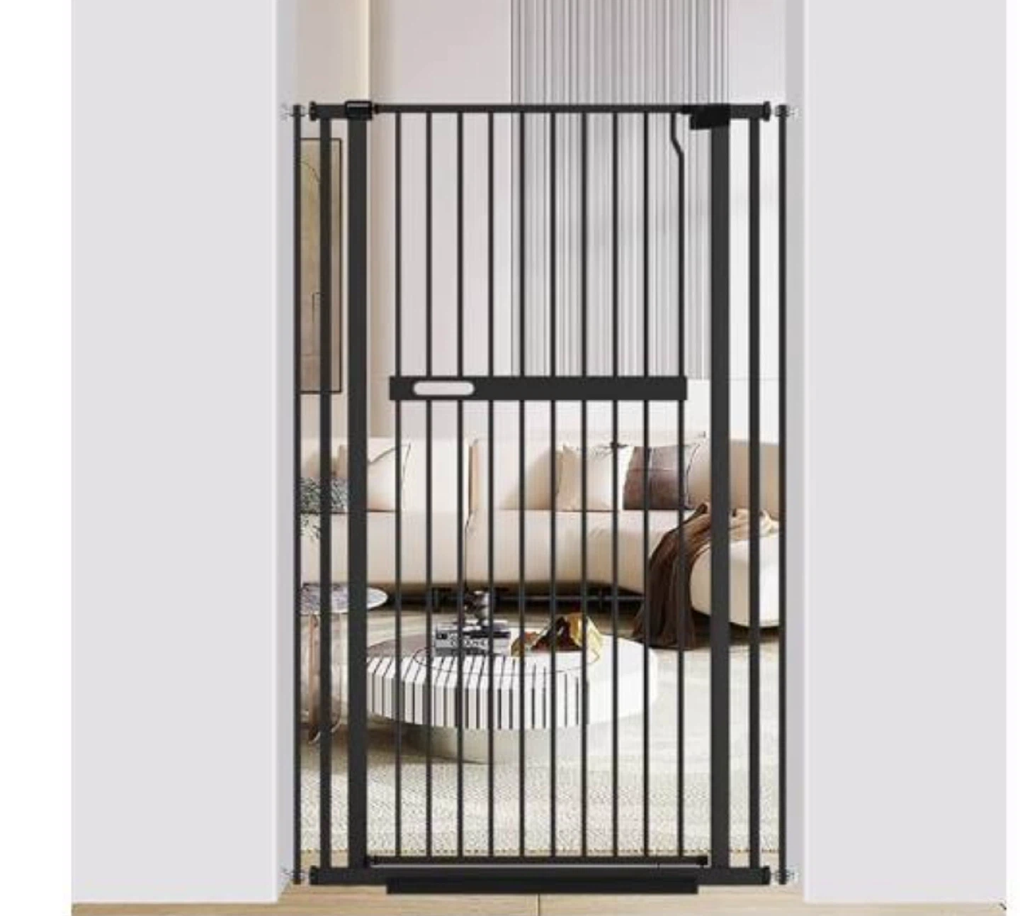 Extra Tall Pet Gate - Black - photo 2