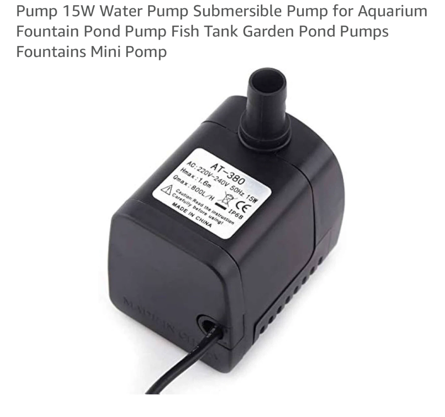 15W Water Pump Submersible - New - photo 2