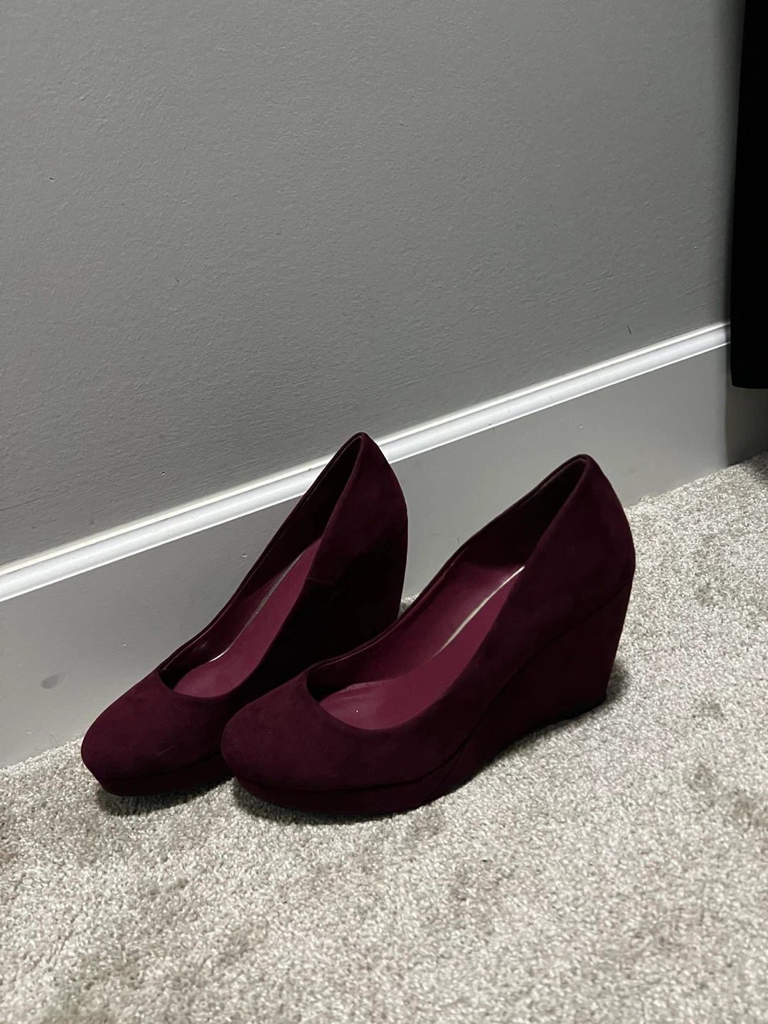 KStudio Burgundy Wedge Heels - Size 8.5 - photo 5