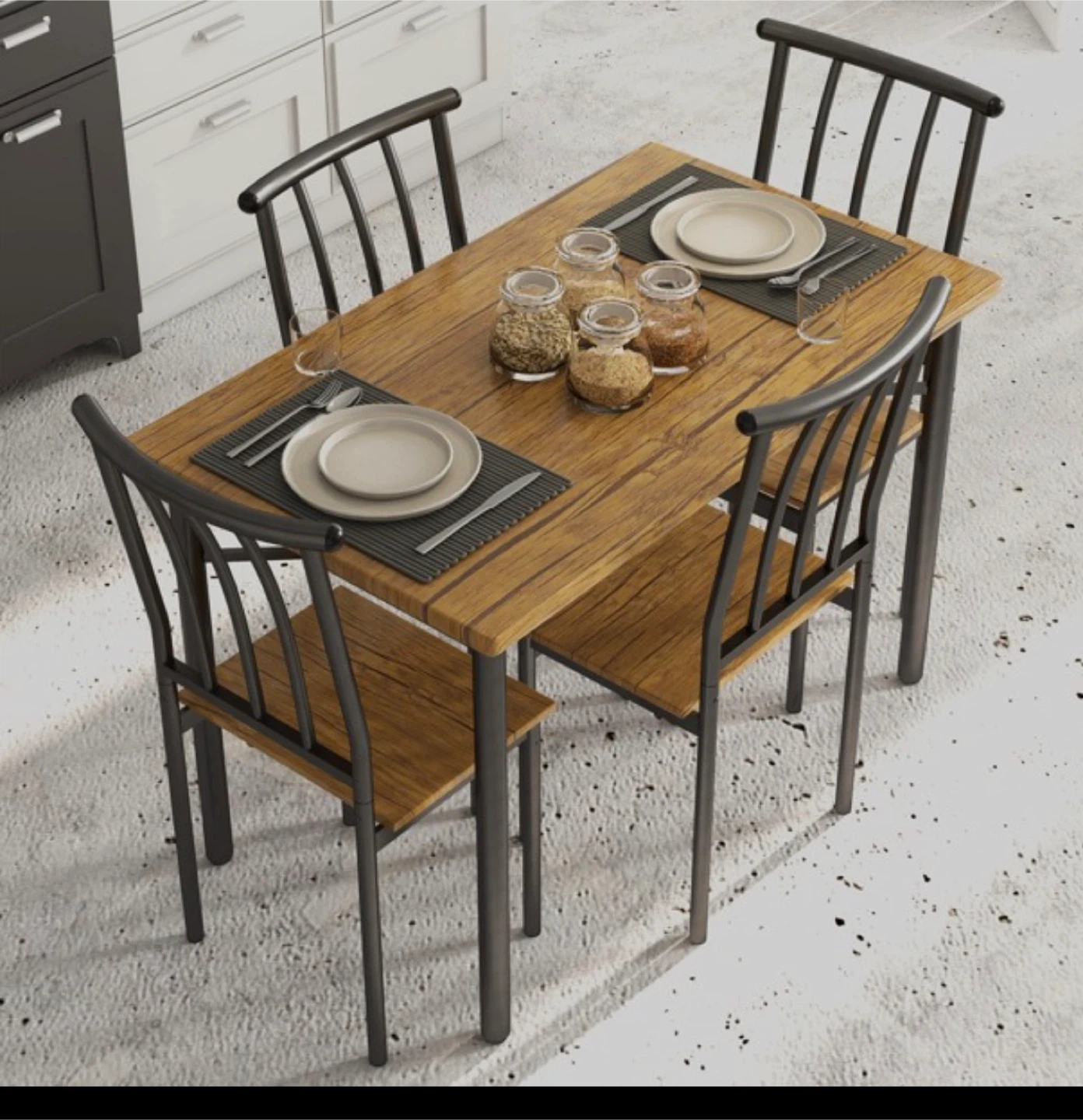 Dining Table Set with 4 Chairs