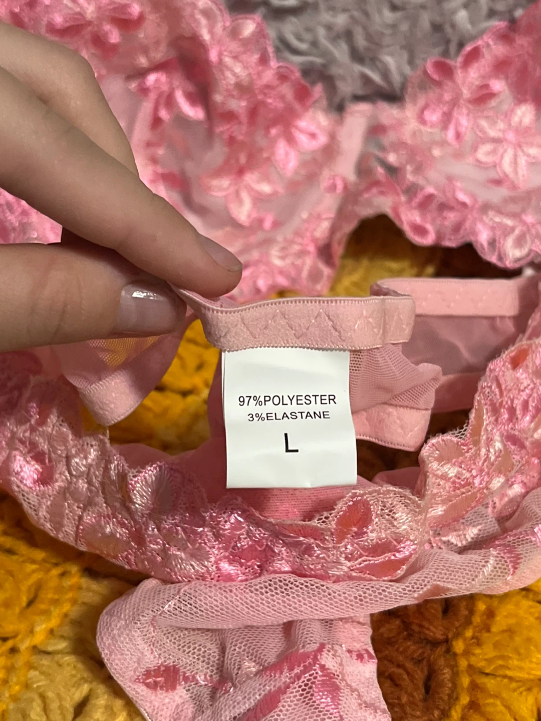 NEW Pink Lingerie Set (Size L) - photo 3