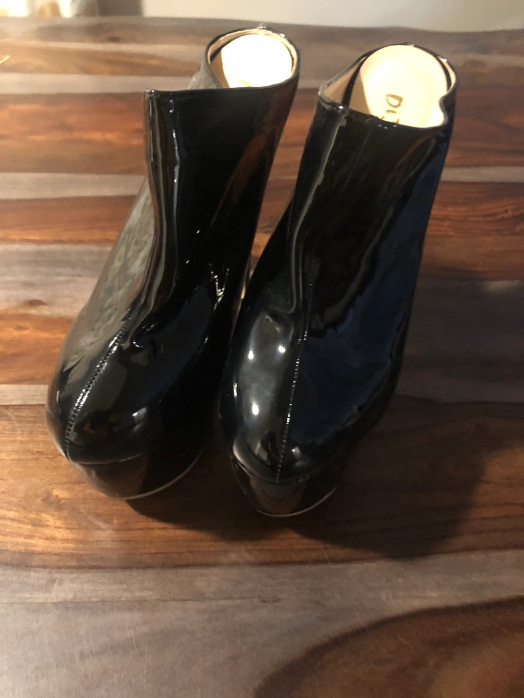 Black Patent Leather Heels - Size 42 - photo 2