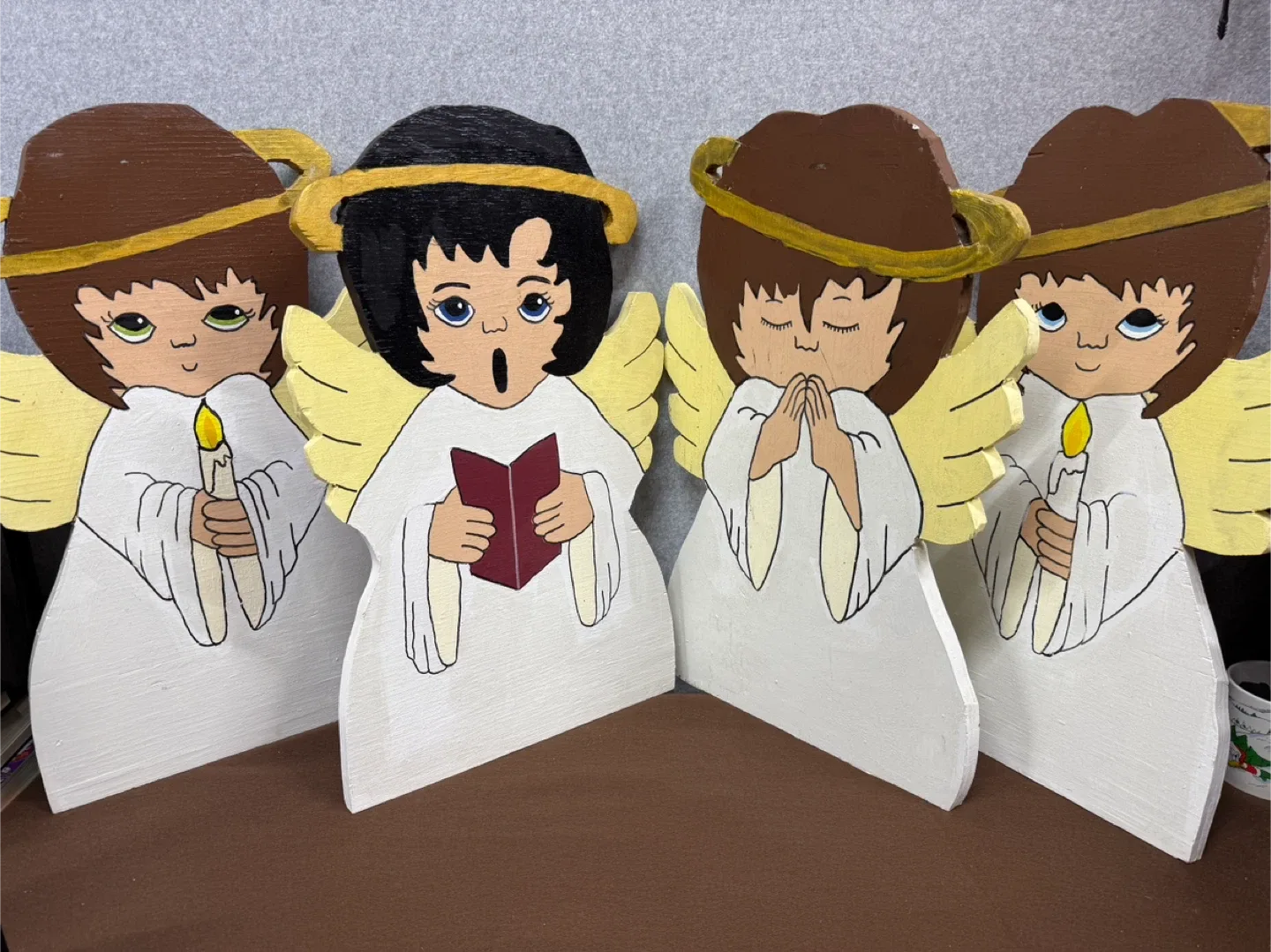 Handmade Wooden Christmas Angels