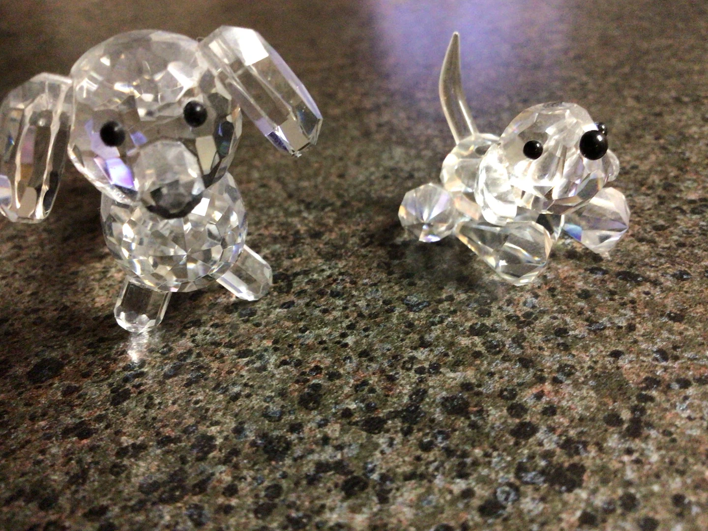 Crystal Dog Figurines