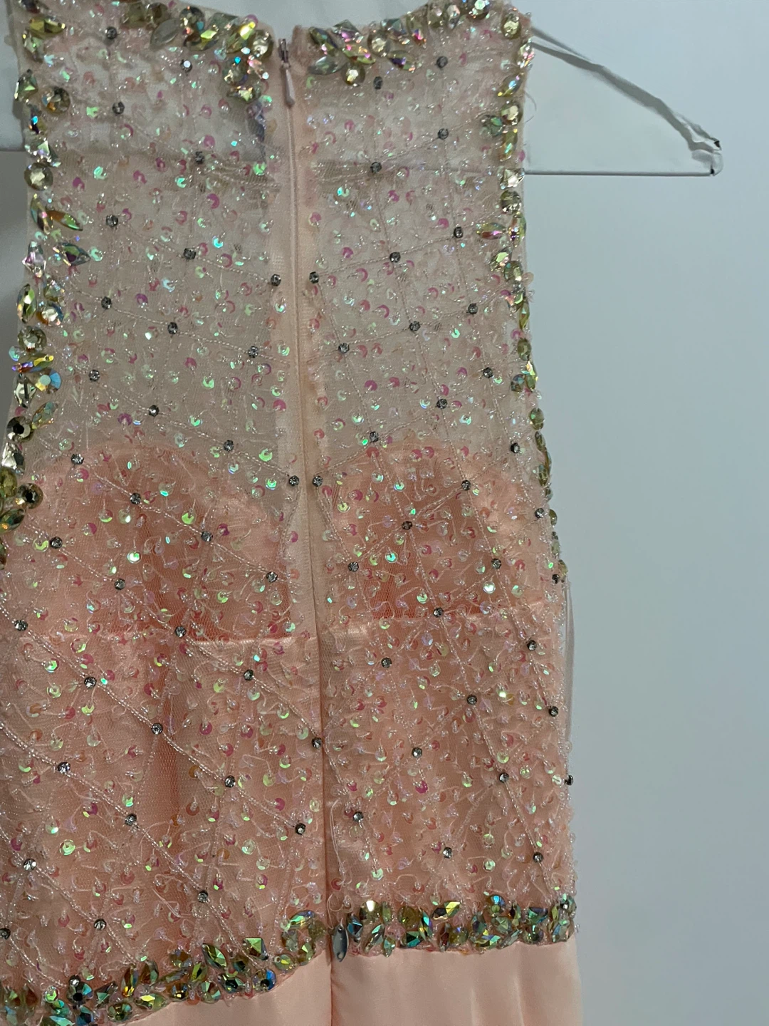 Peach Beaded Formal Dress - photo 4