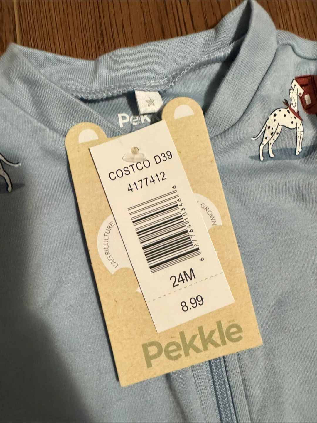 Pekkle Baby Blue Dalmatian Print Sleeper - 24M - photo 3