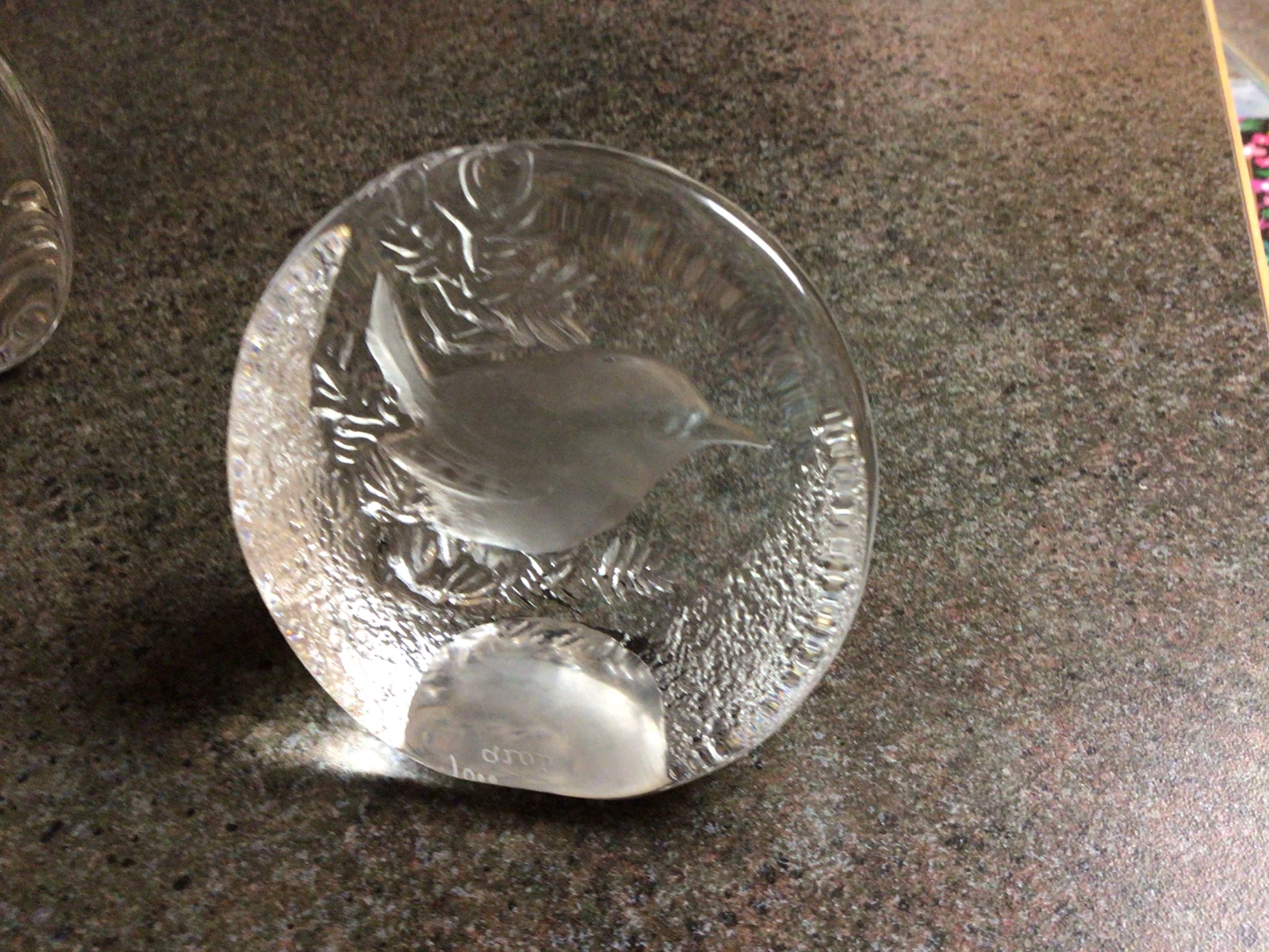 Mats Jonasson Crystal Bird Paperweight