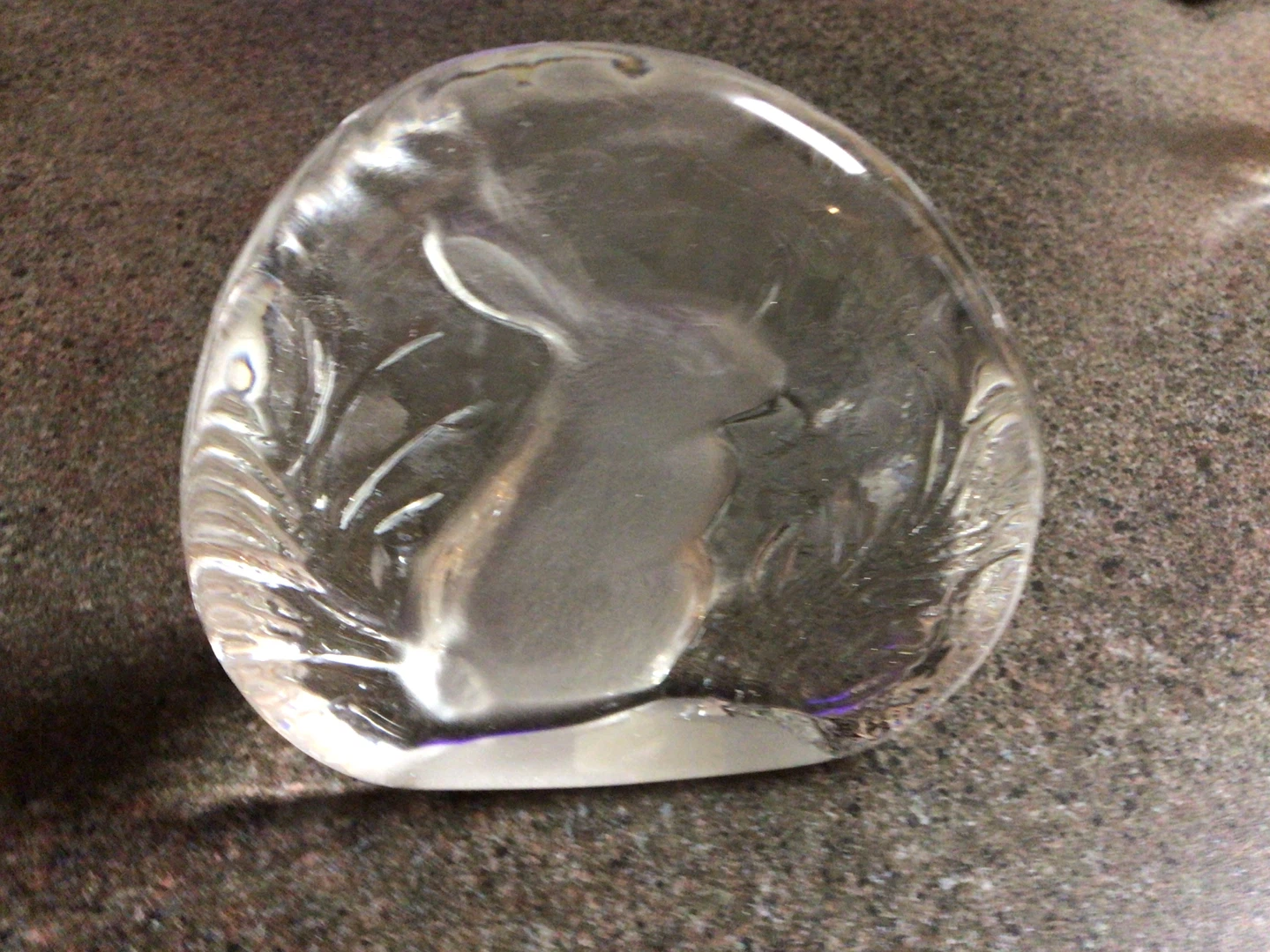 Mats Jonasson Crystal Rabbit Paperweight