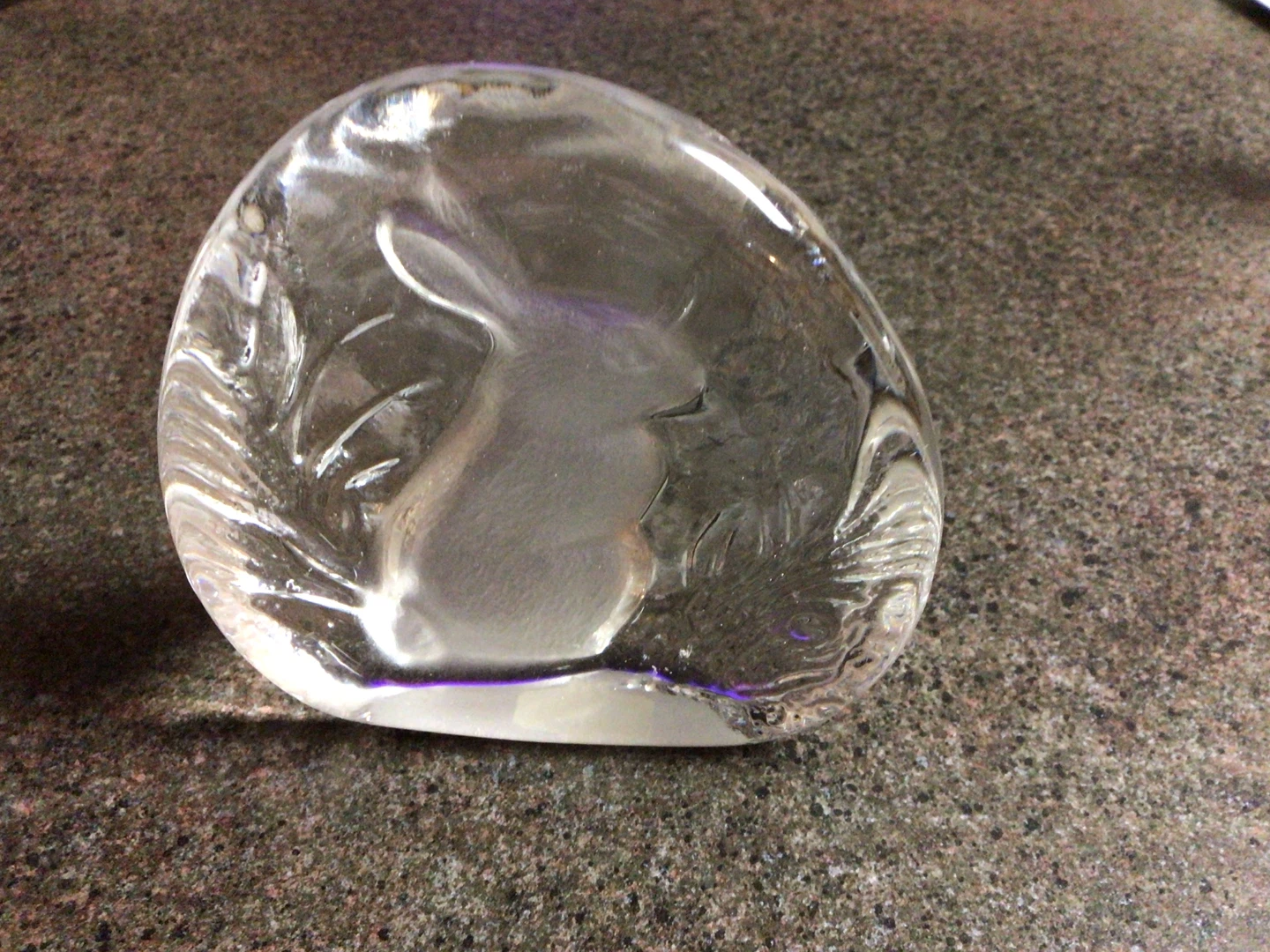 Mats Jonasson Crystal Rabbit Paperweight - photo 2