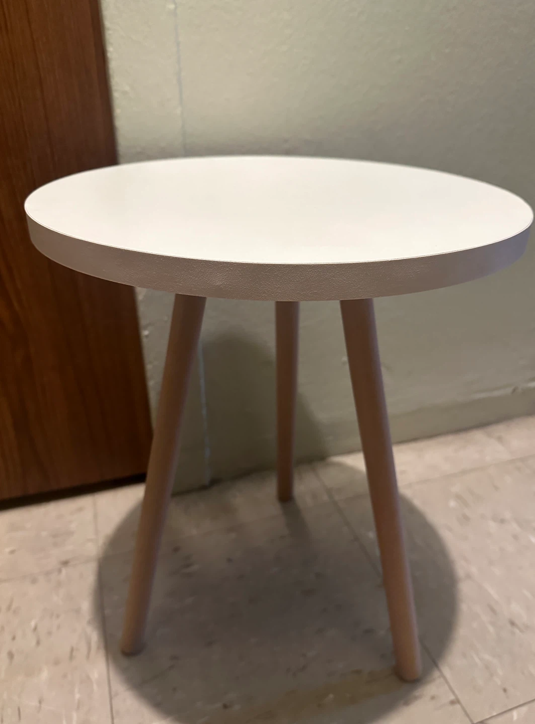 Round White Side Table