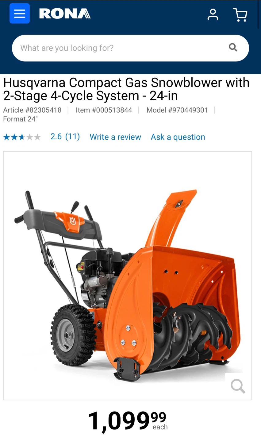 Husqvarna ST124 Gas Snowblower - photo 3