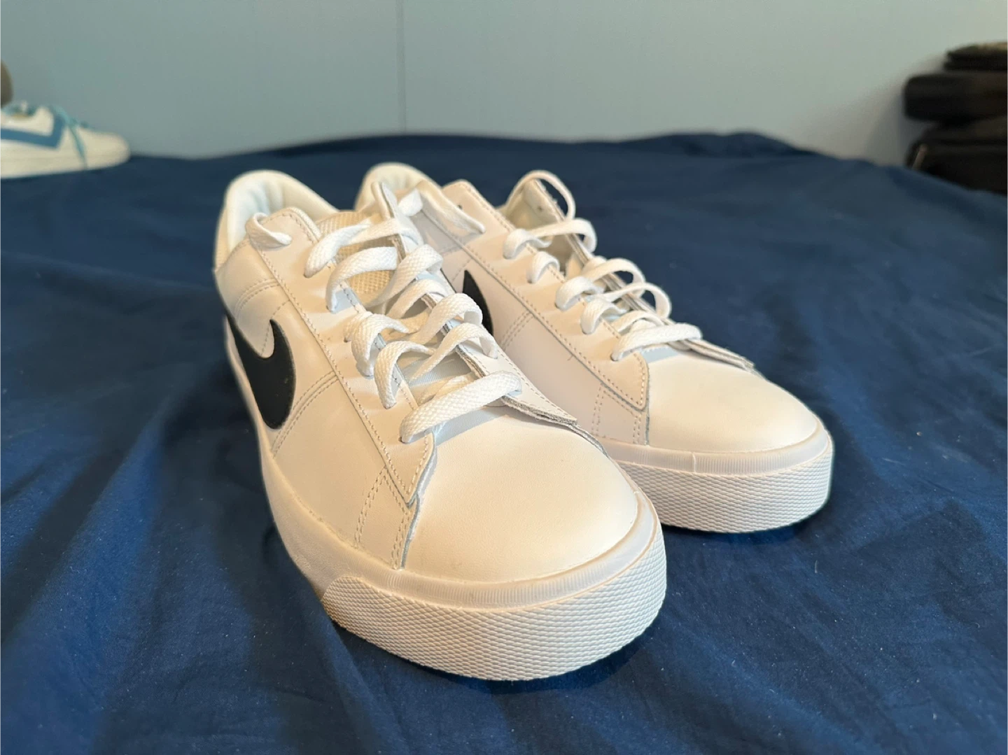 RARE Nike Classic Vintage Tennis White Leather Sneakers Men’s - photo 3
