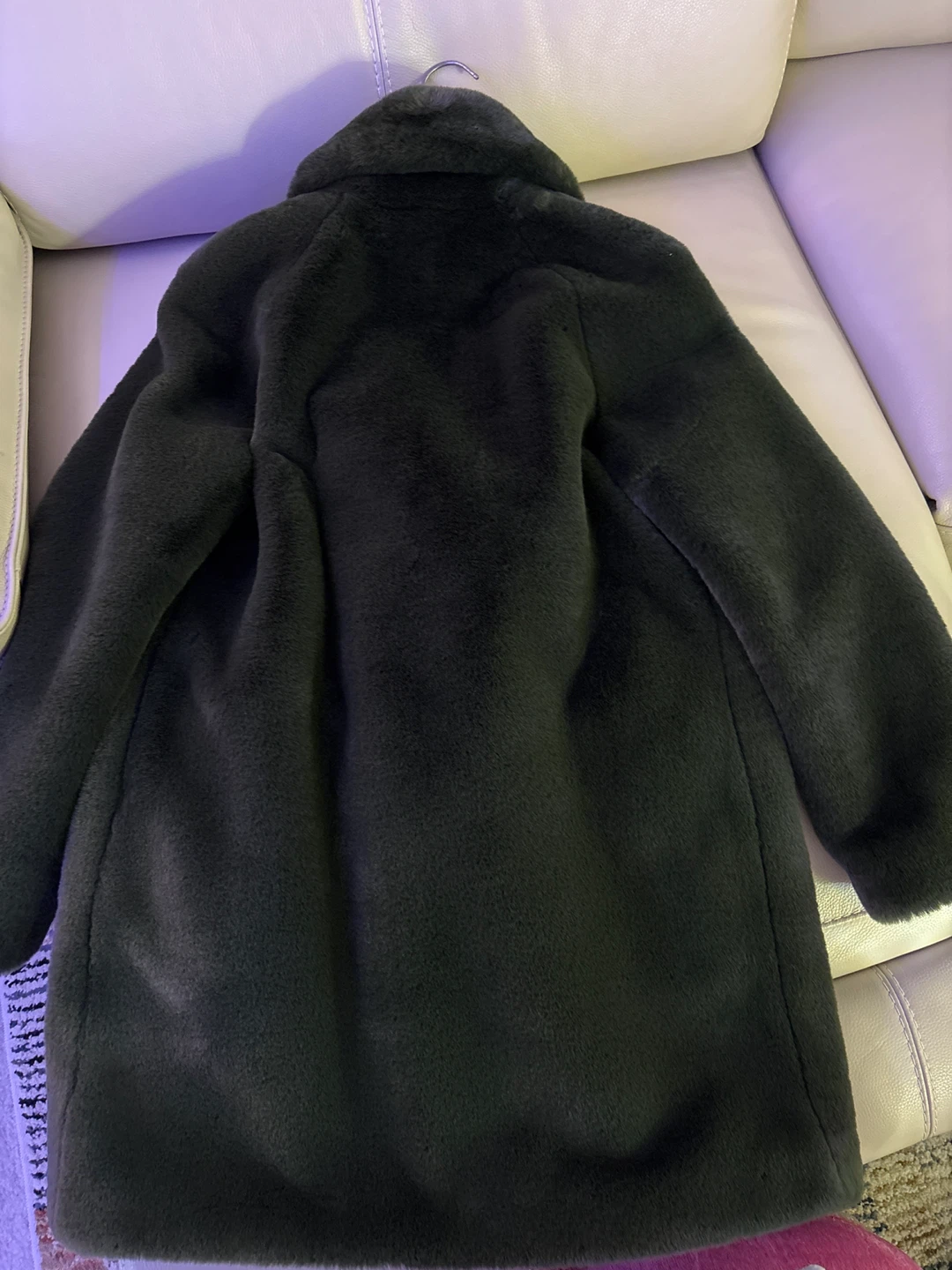 Soia & Kyo Green Faux Fur Coat - Size S - photo 3