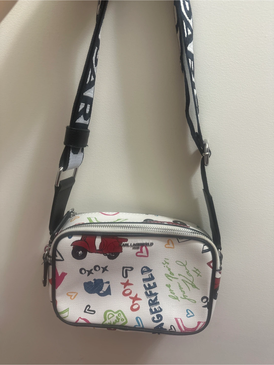 Karl Lagerfeld White Crossbody Bag
