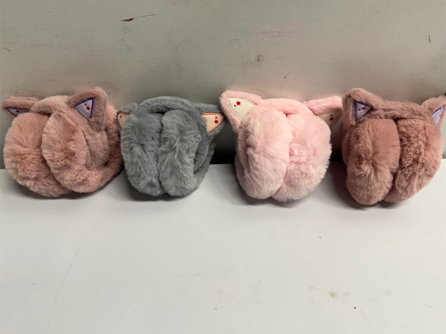 Cute Cat Ear Earmuffs - Pink, Gray, Rose