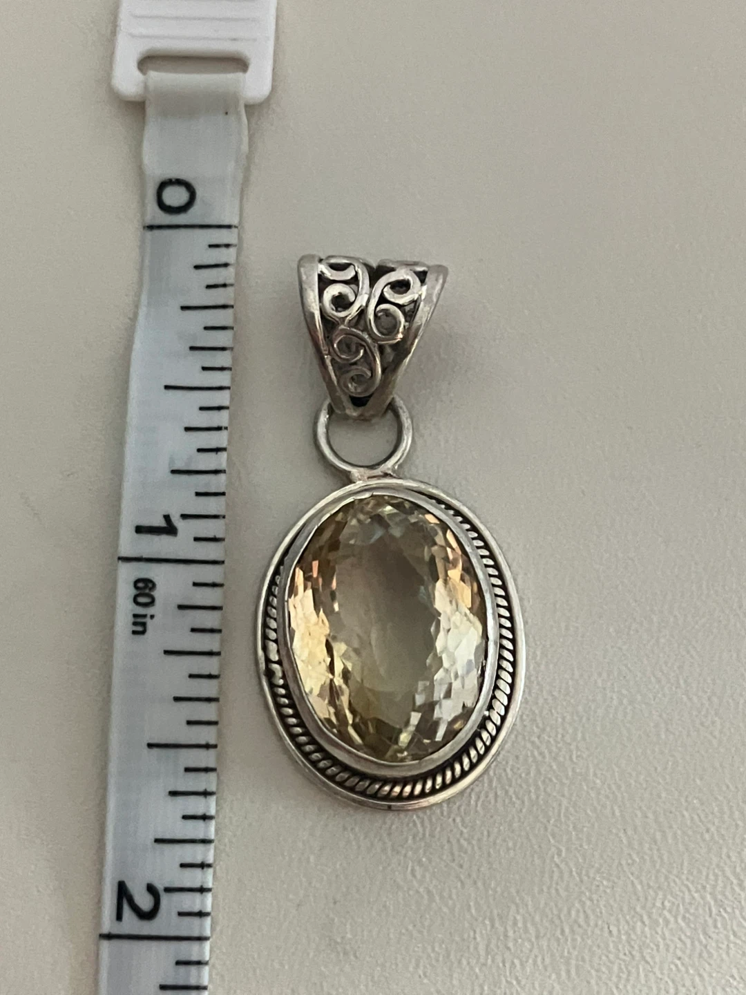 Sterling Silver Citrine Pendant - photo 4
