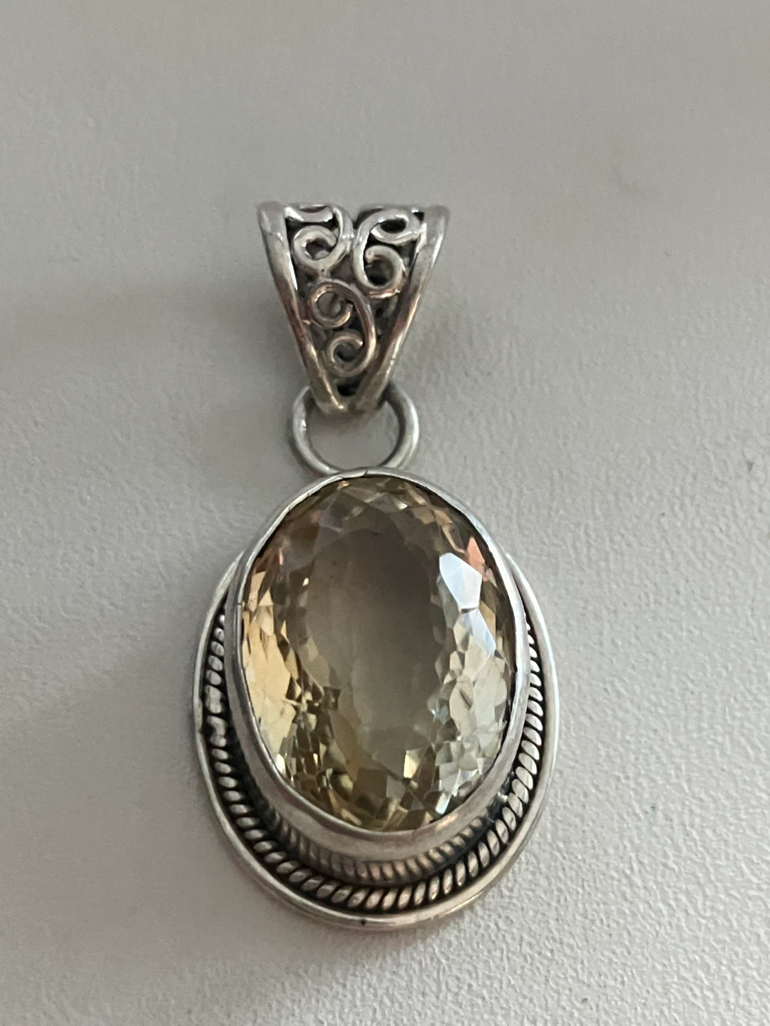 Sterling Silver Citrine Pendant - photo 3