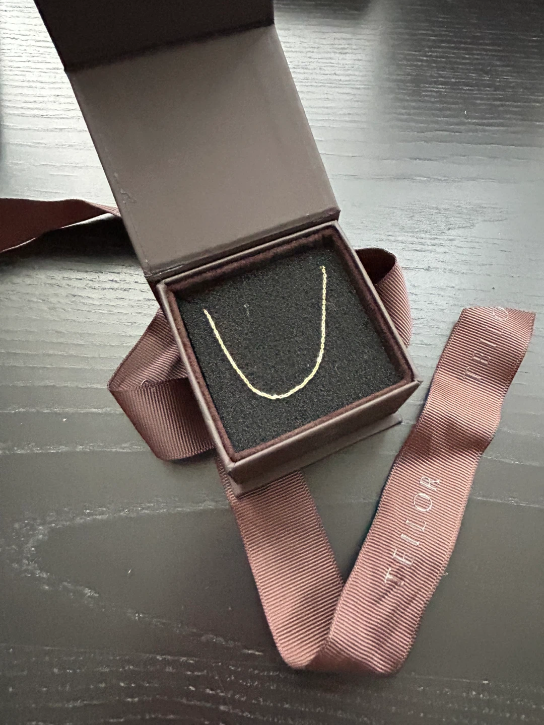 14k solid yellow gold Teilor Gold Necklace - New in Box - photo 4
