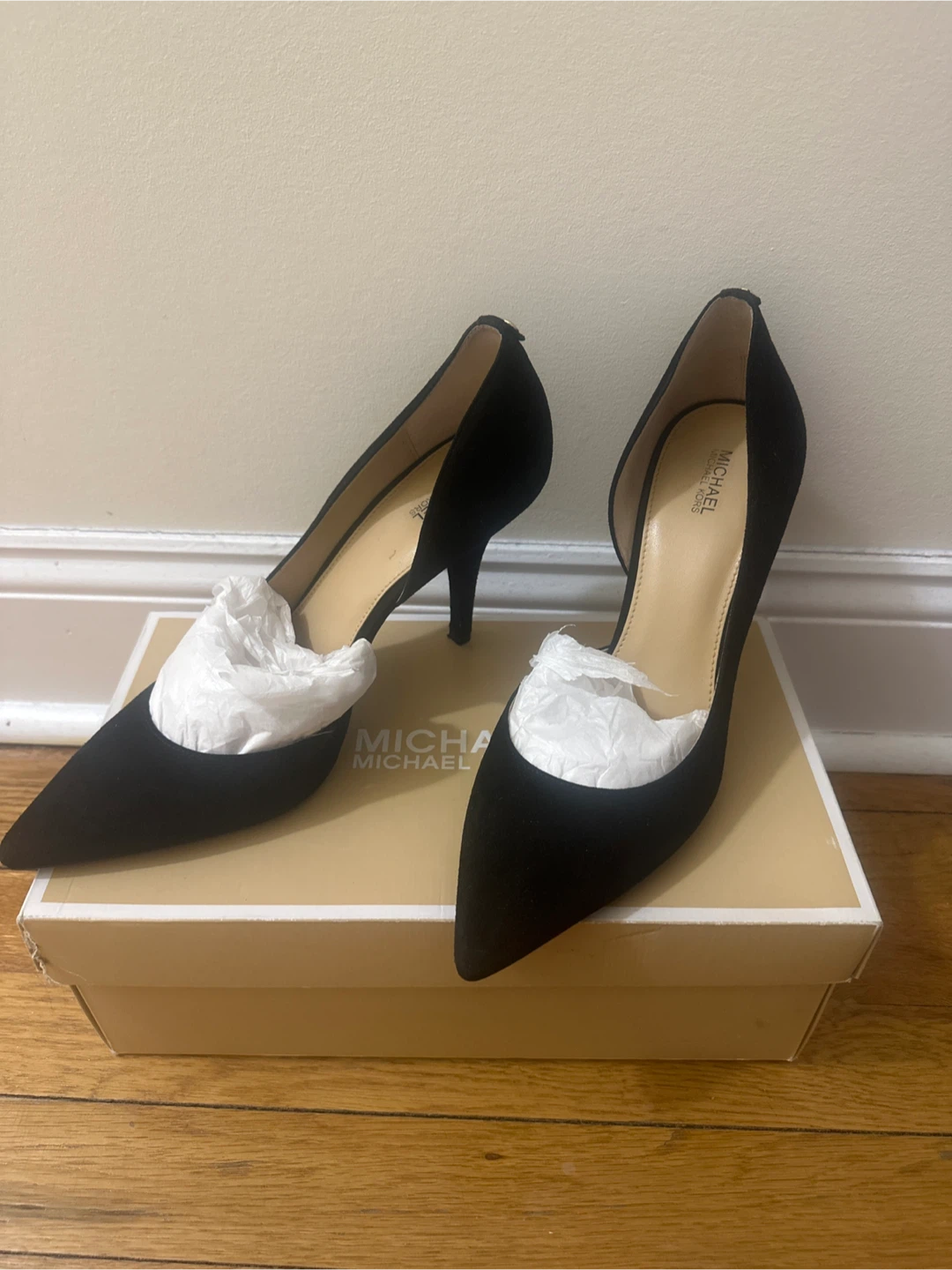Michael Kors Black Suede Heels - Size 10