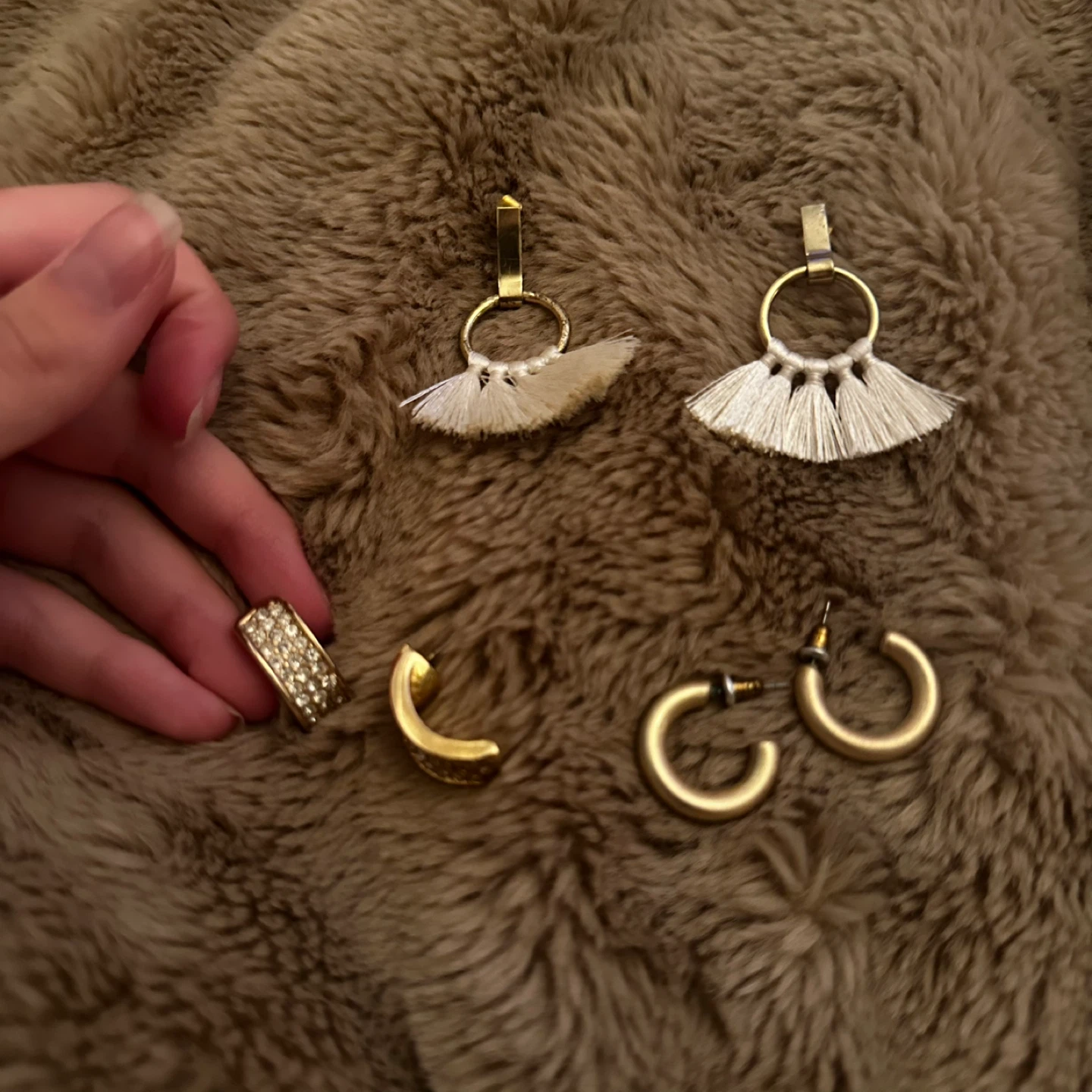 Assorted Gold Earrings & Ring