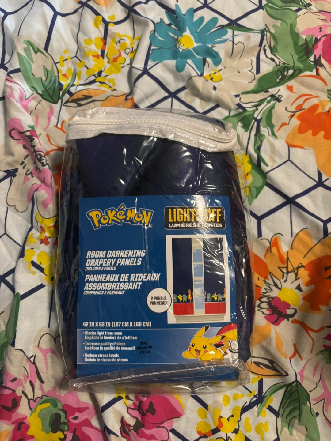 Pokémon Room Darkening Drapery Panels - New!