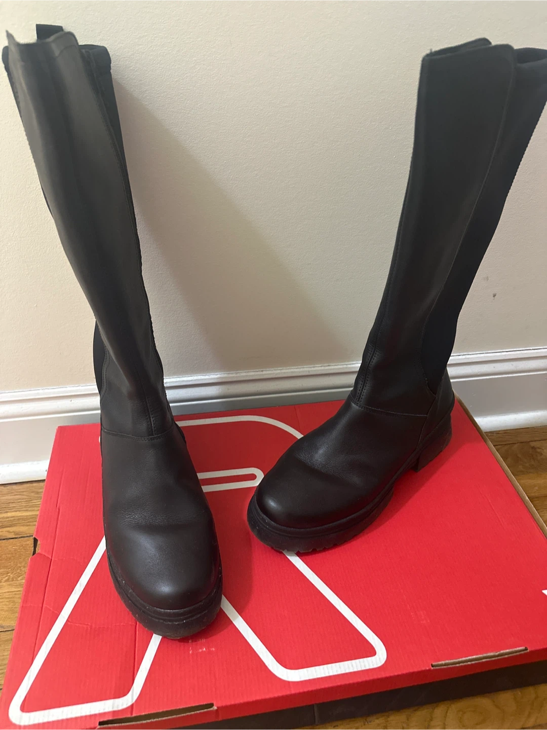 AQA Black Knee High Boots
