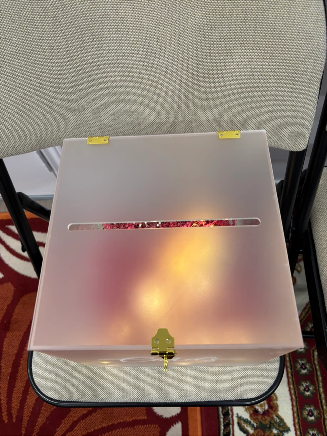 Frosted Acrylic Card Box with Gold Hardware - photo 3