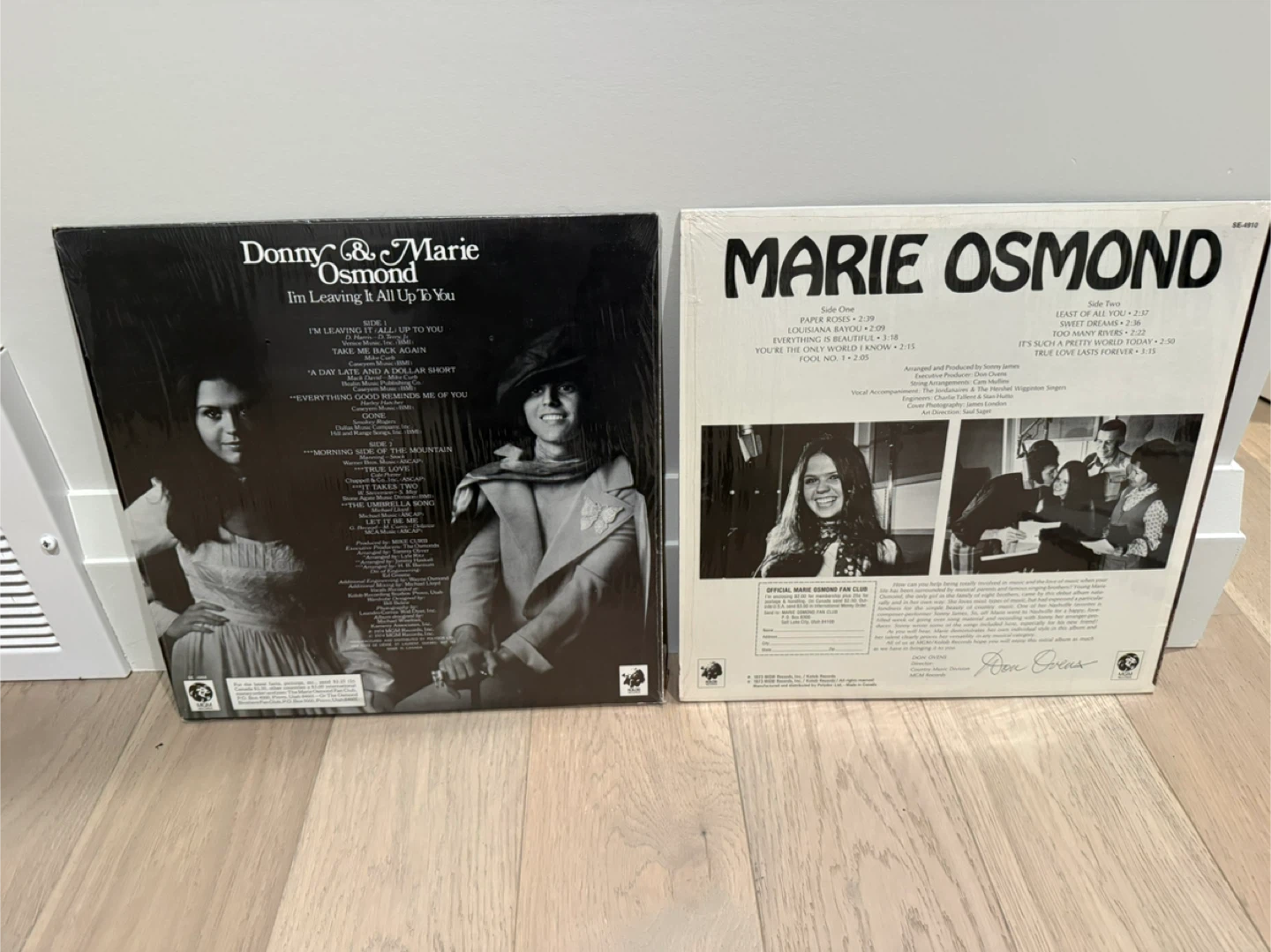 Donny & Marie osmond vinyl records $30 for both - photo 2