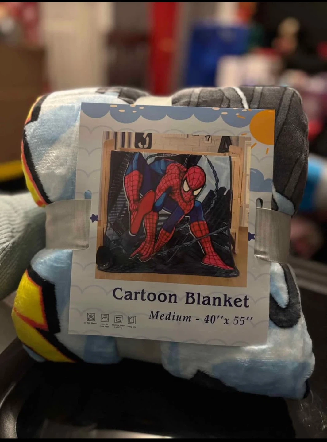 Spiderman Cartoon Blanket - Medium Size