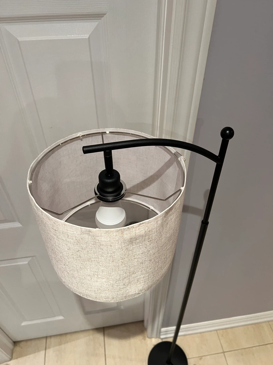 Floor Lamp with Beige Shade - photo 2