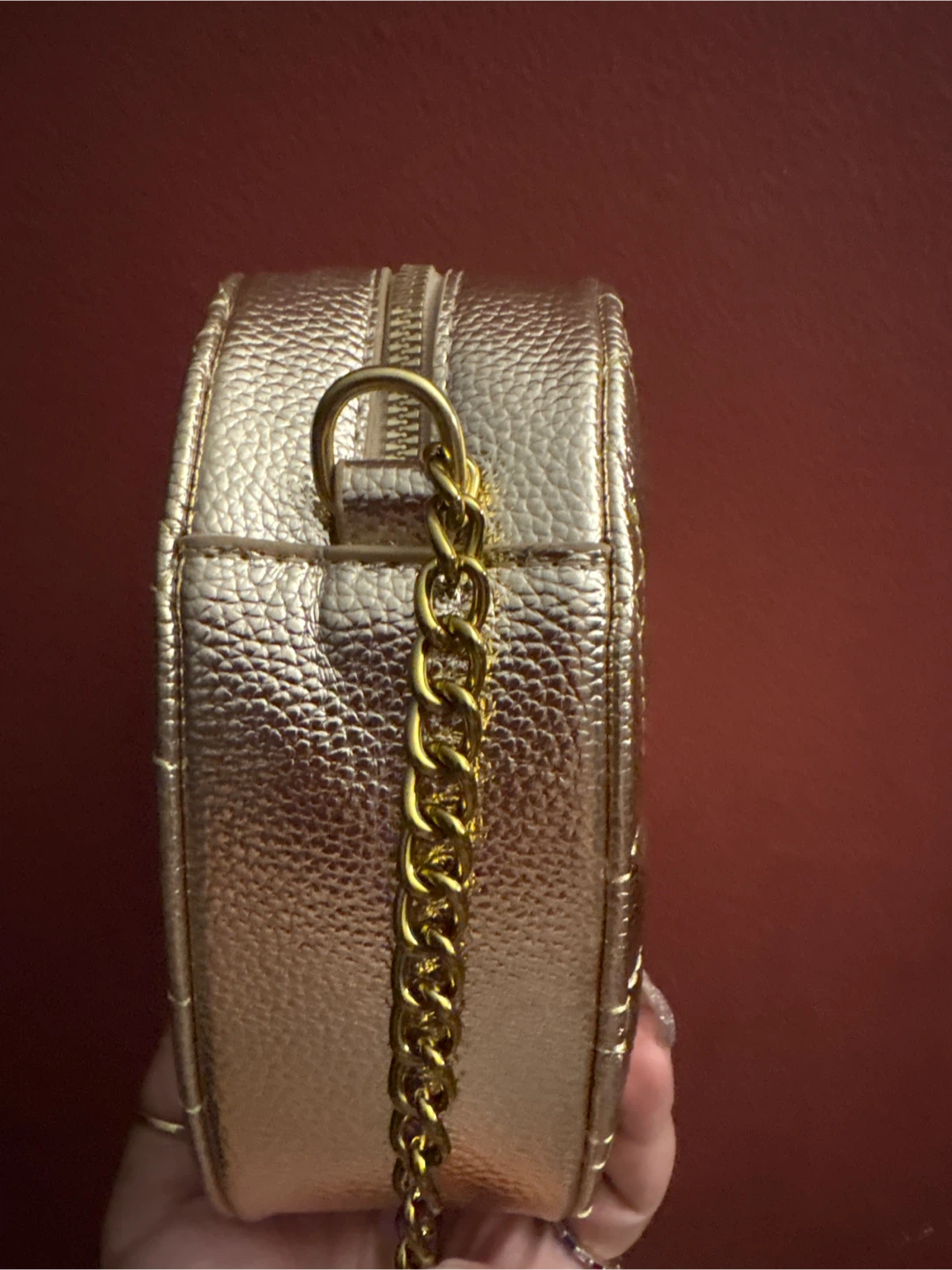 New Kurt Geiger London Metallic Gold Heart Bag - photo 2