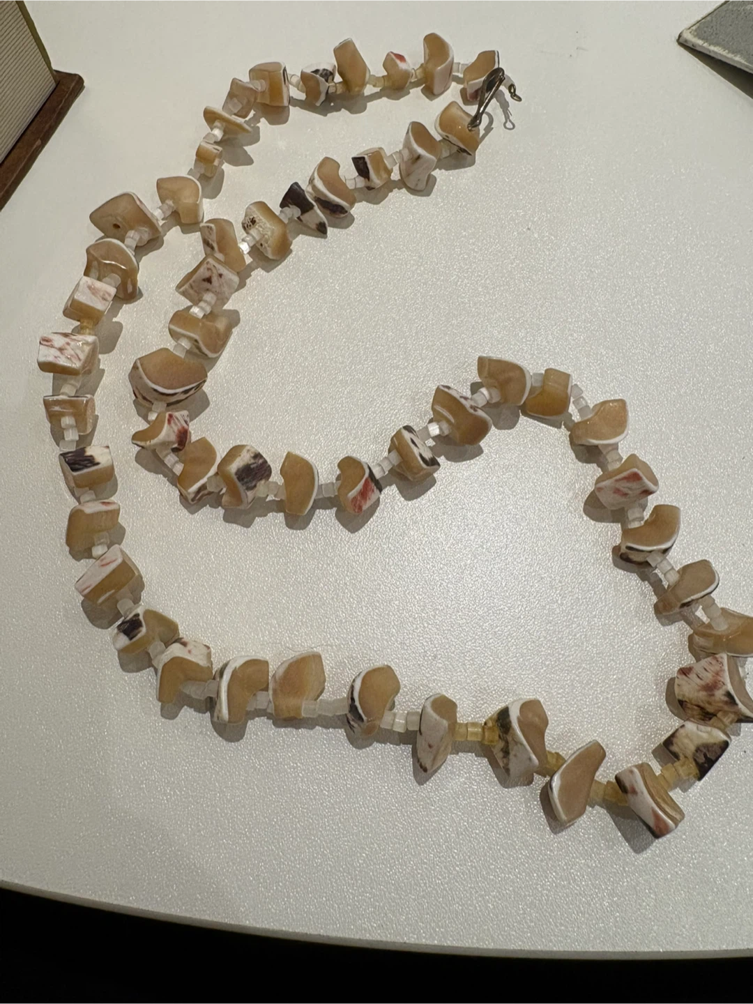 Vintage Tortoise Shell Agate Beaded Necklace