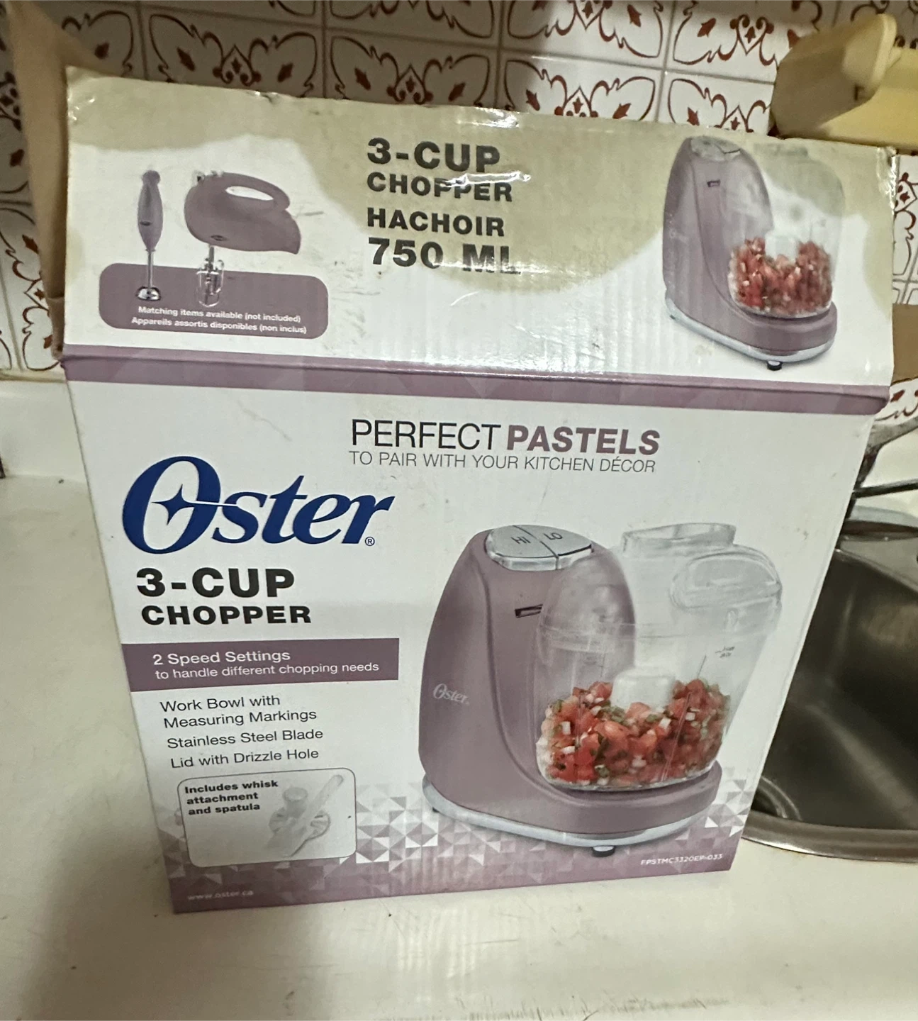 Oster 3-Cup Perfect Pastels Chopper - NEW