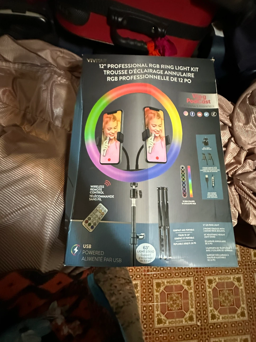 Vivitar 12" Professional RGB Ring Light Kit - photo 2