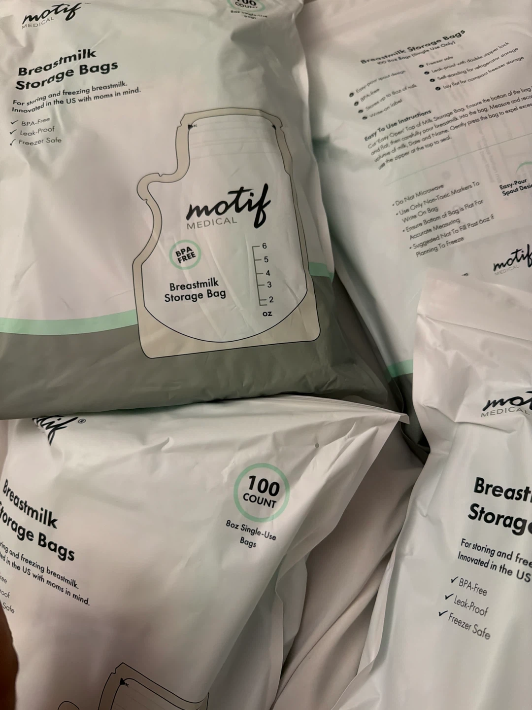 4 units of Motif Medical Breastmilk Storage Bags  #gifting