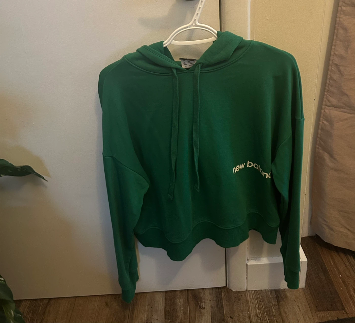 New Balance Green Cropped Hoodie
