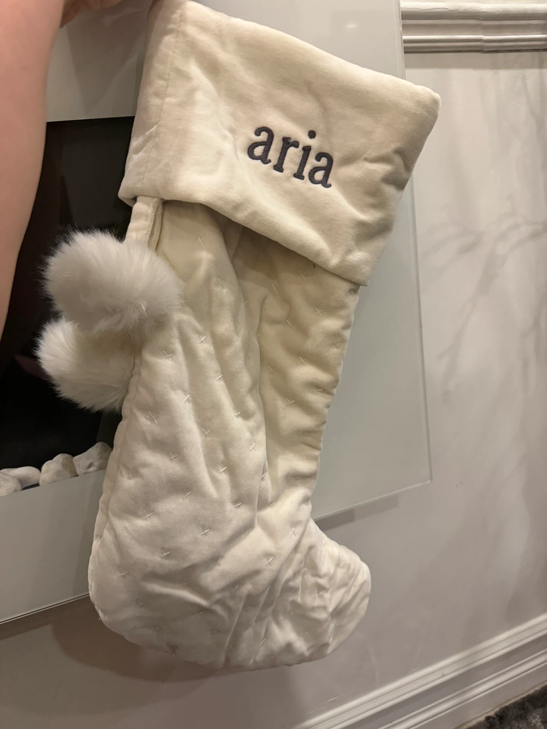 New custom made ‘Aria ‘plush white stocking - photo 3