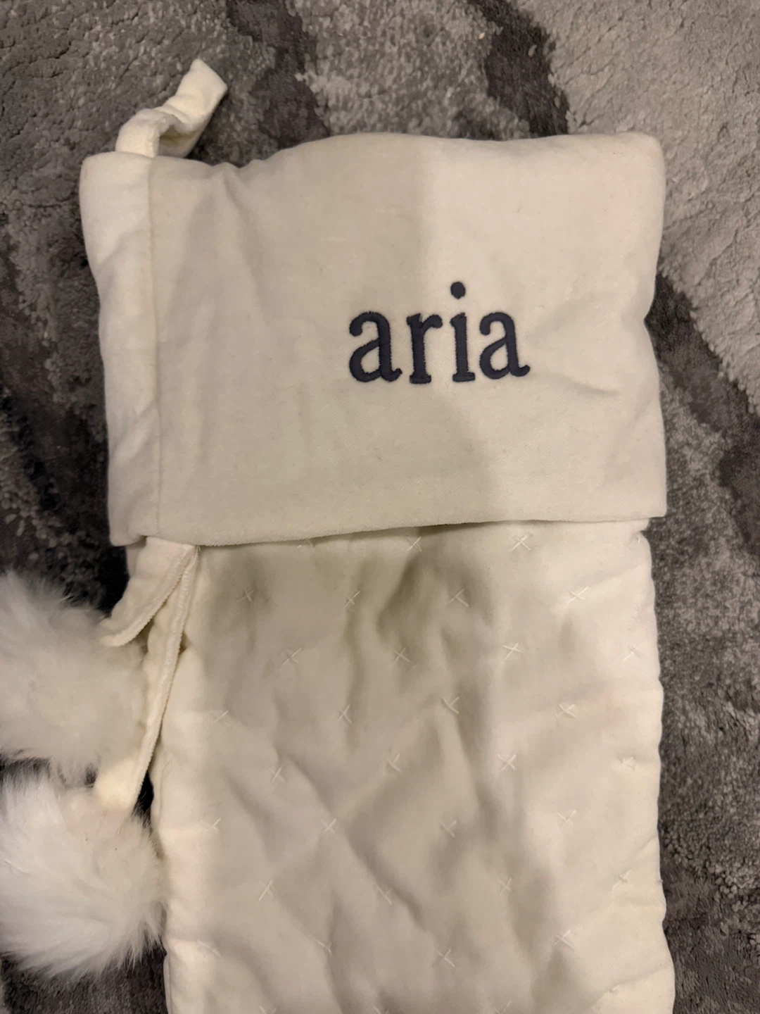 New custom made ‘Aria ‘plush white stocking - photo 2