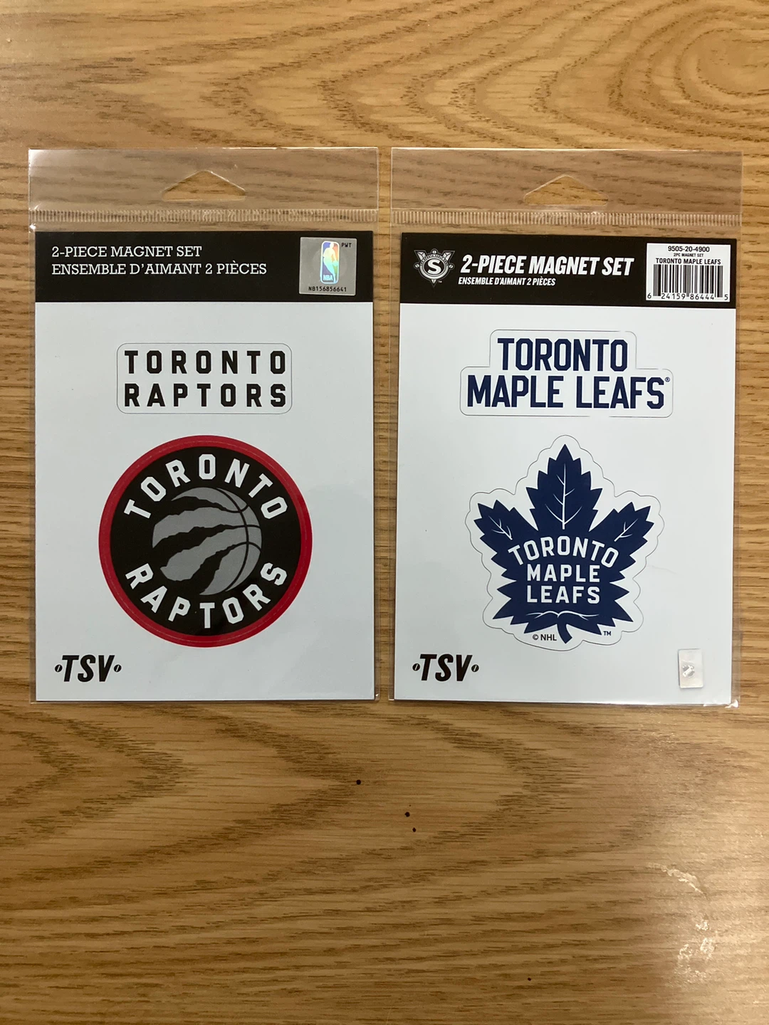 Toronto Raptors & Maple Leafs 2-Piece Magnet Set